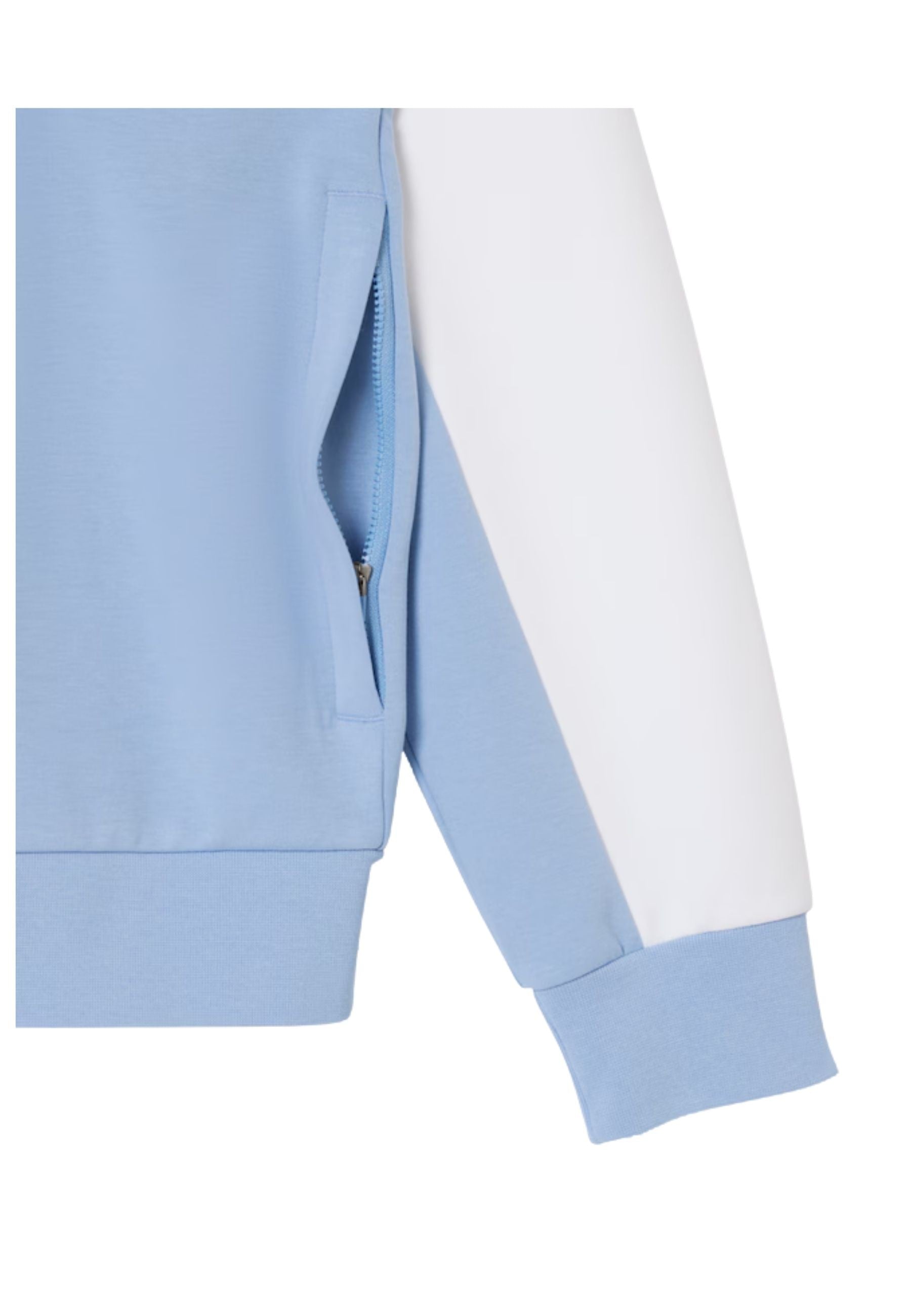 CHAQUETA LACOSTE BLANCA/CELESTE COLOURBLOCK TRACJJACKET