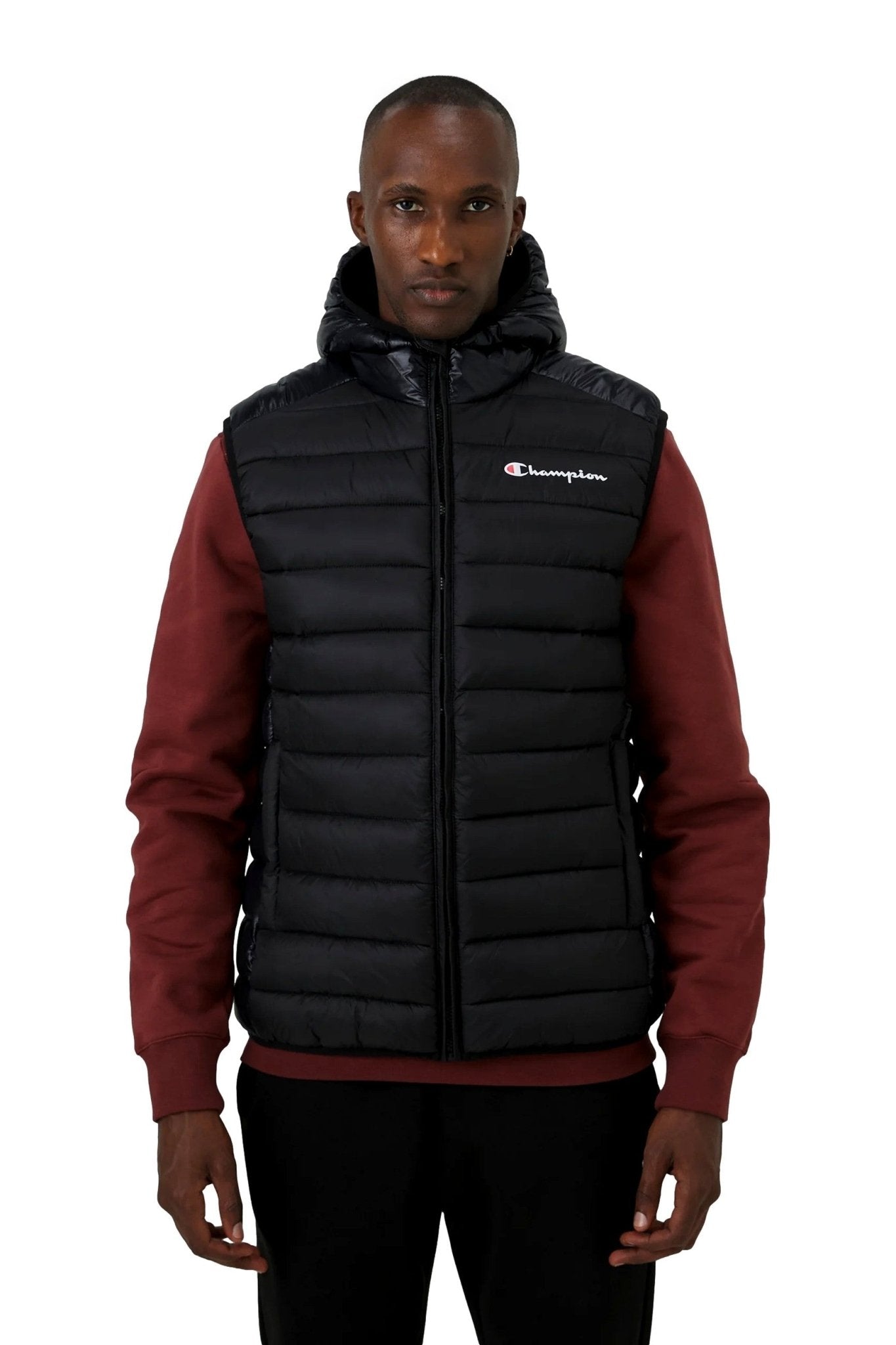 CHALECO CHAMPION NEGRO SMALL LOGO POLYFILLED VEST - AREA ZERO