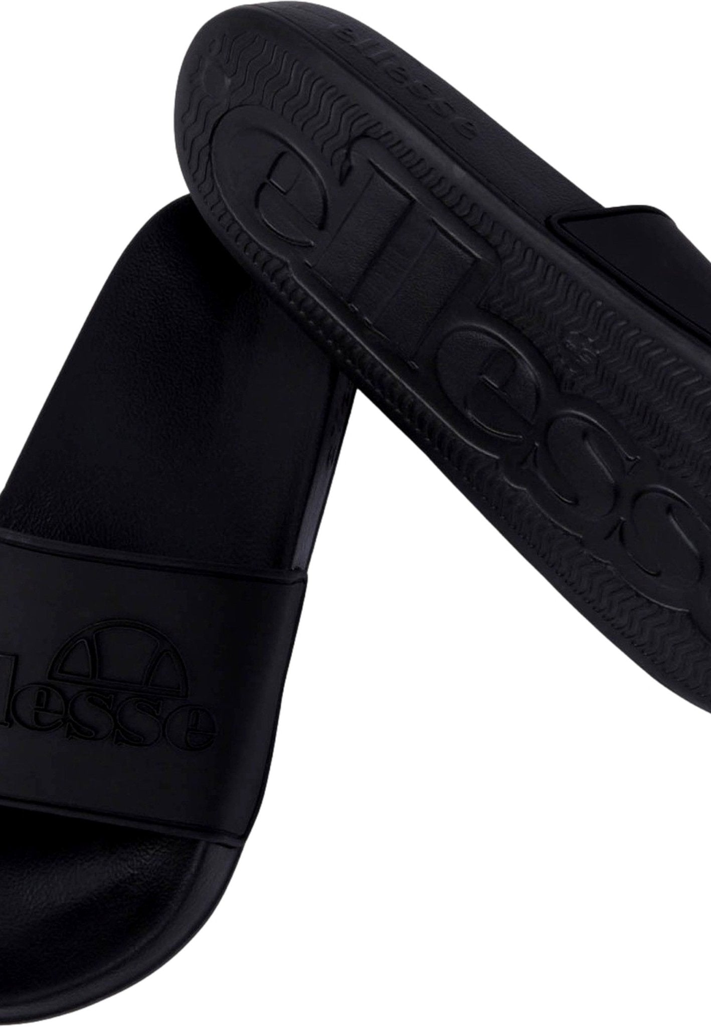 CHANCLAS ELLESSE NEGRAS LS65 BLACK MONO SLIDES - AREA ZERO