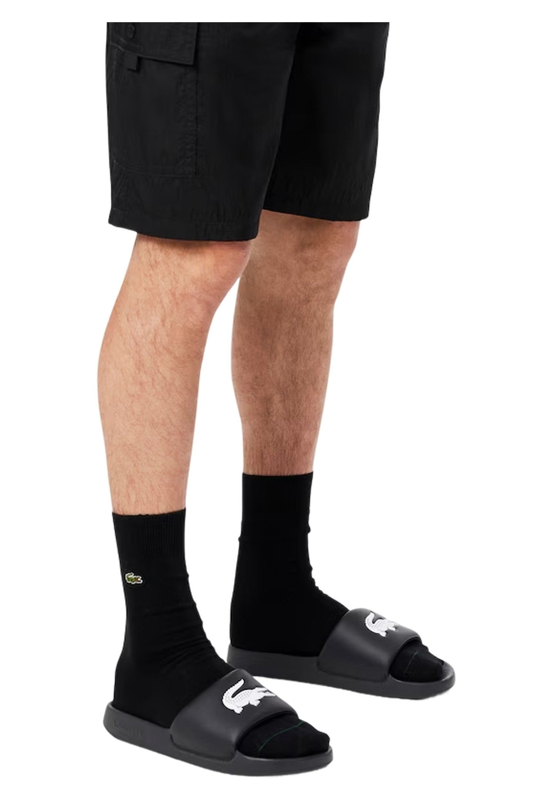 CHANCLAS LACOSTE NEGRAS SERVE SLIDE 1.0