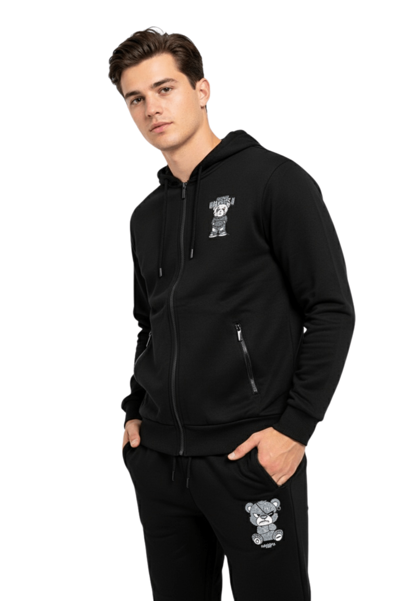 CHÁNDAL CHAQUETA NEGRO/GRIS VANQUISH ANGRY BEAR - AREA ZERO