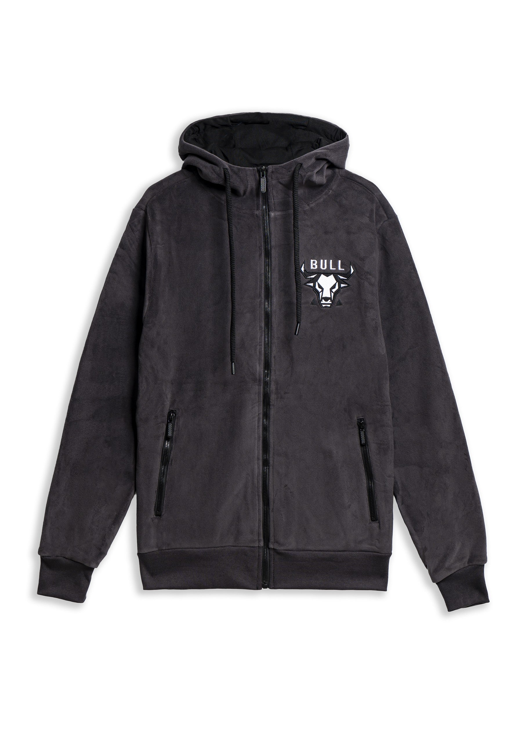 CHAQUETA ANTRACITA BULL VELOUR HOODED JACKET