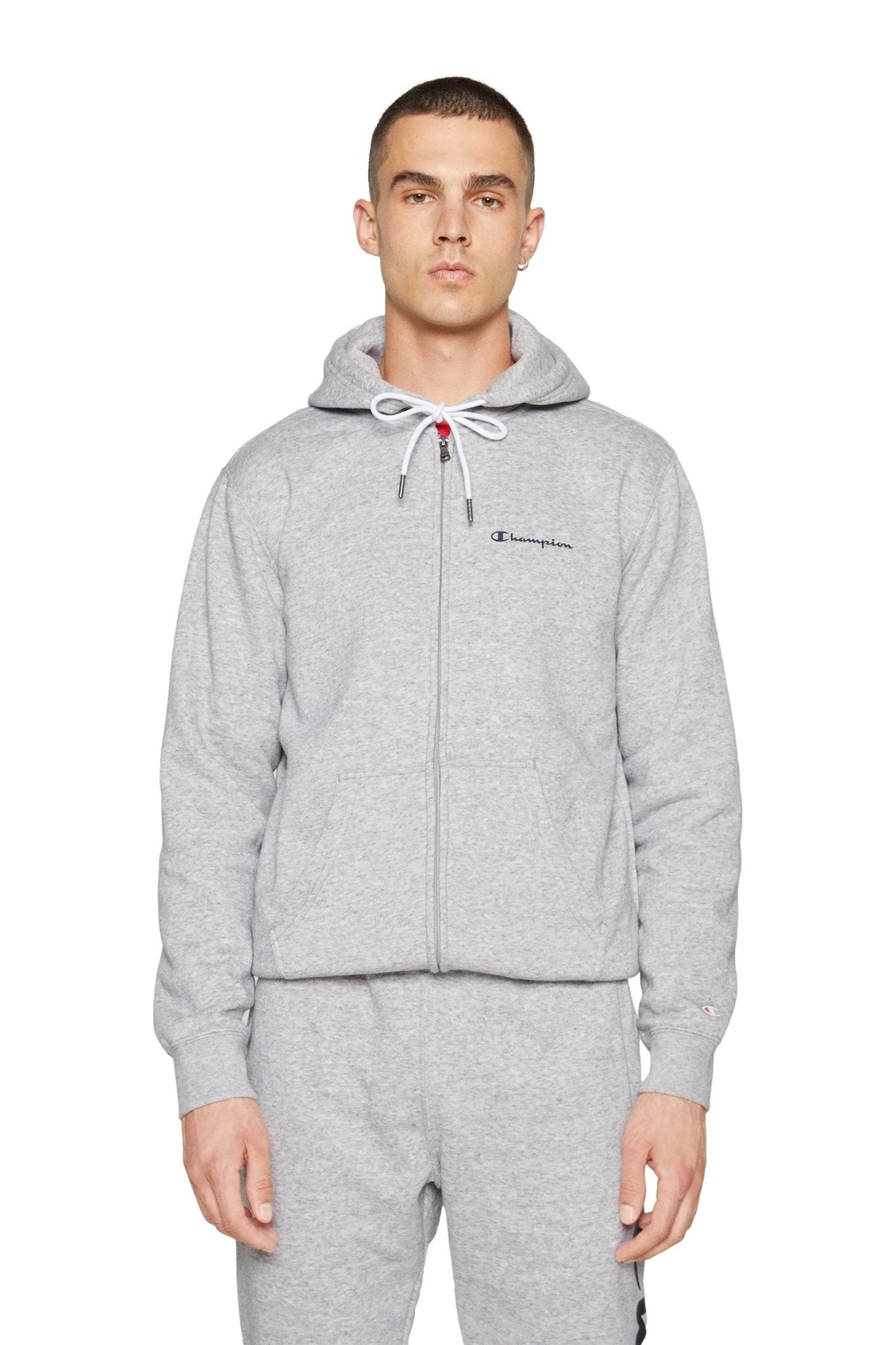 CHAQUETA CHAMPION GRIS SMALL TEXTED LOGO ZIPPER JACKET - AREA ZERO