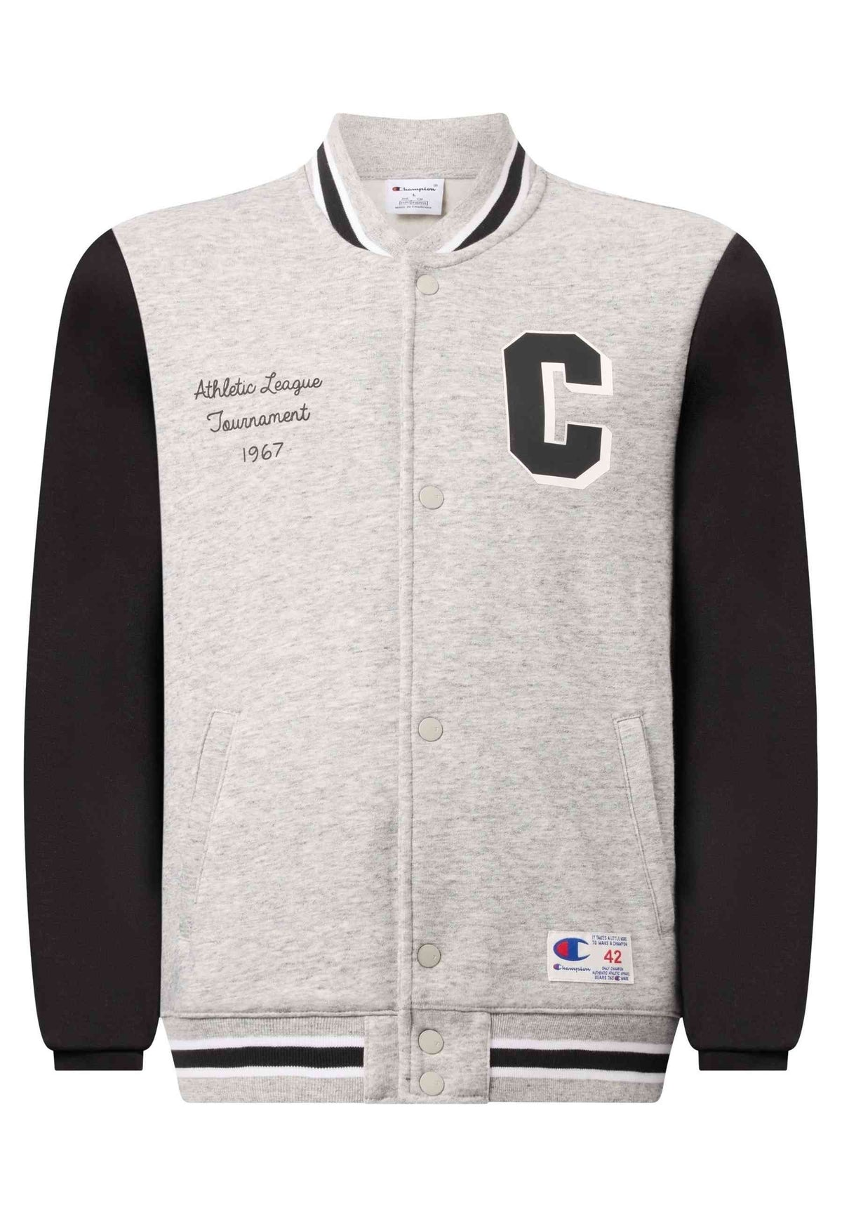 CHAQUETA CHAMPION JUNIOR GRIS BUTTONED BOMBER SWEATCHIRT