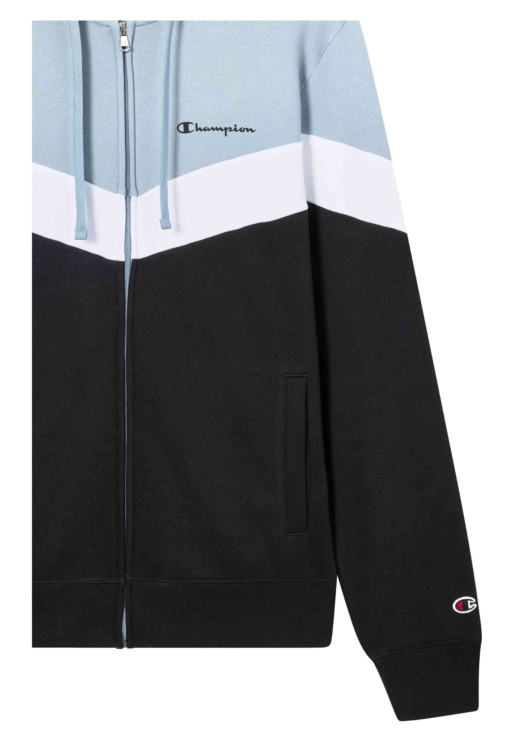 CHAQUETA CHAMPION NEGRA CHEVRON HOODED ZIPPED JACKET