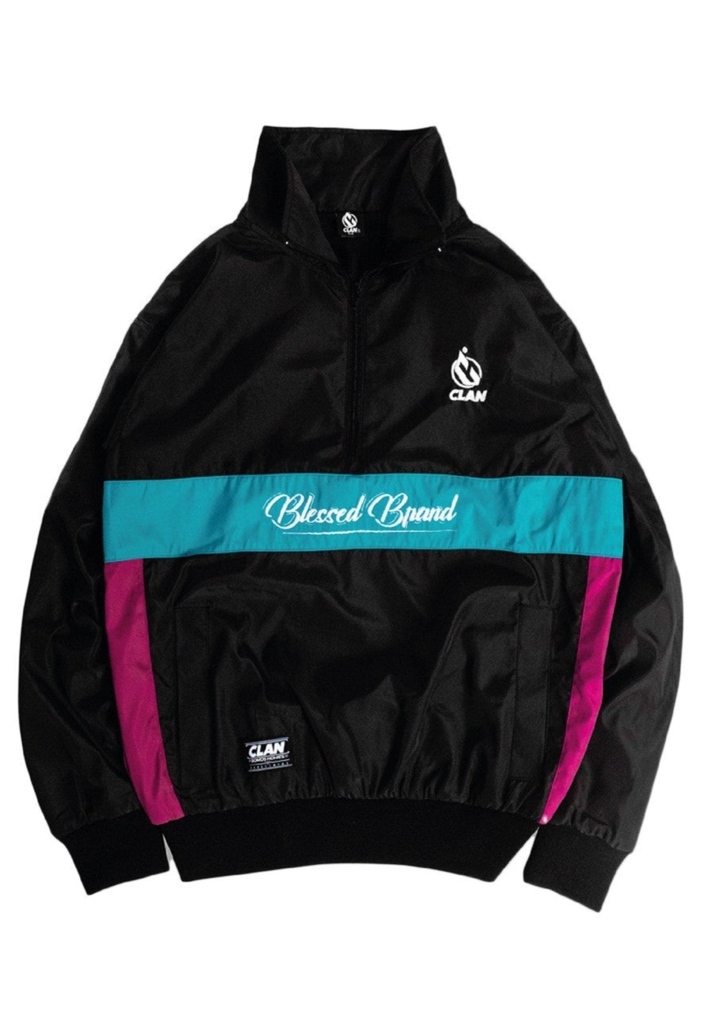 CHAQUETA CLAN NEGRA RESPECT THE CLAN WINDBREAKER - AREA ZERO