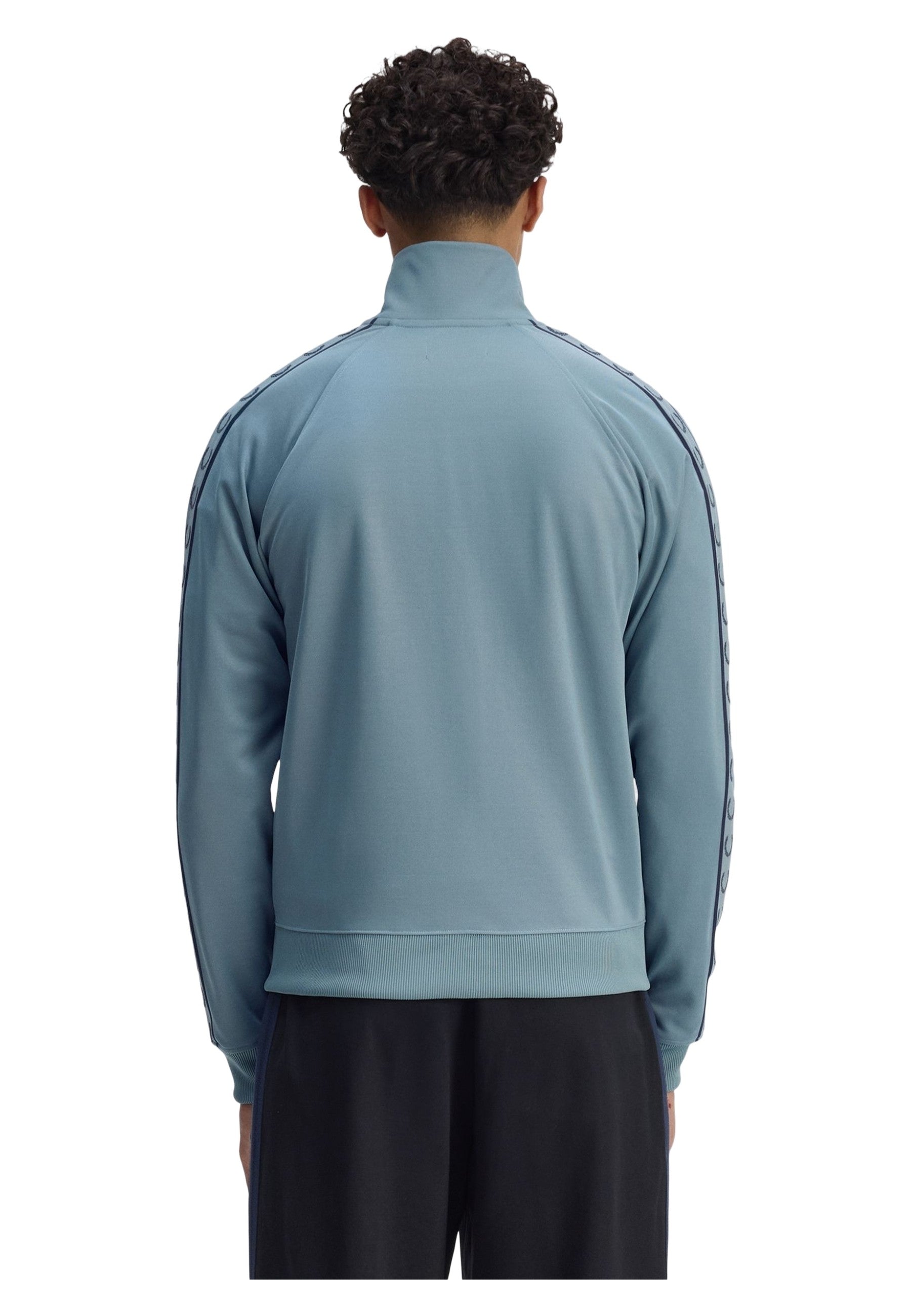 CHAQUETA FRED PERRY AZUL CONTRAST TAPE TRACKJACKET