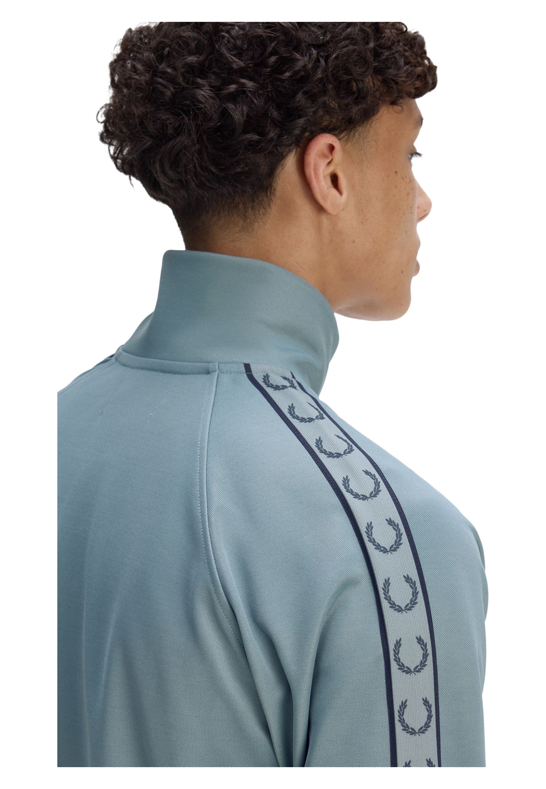 CHAQUETA FRED PERRY AZUL CONTRAST TAPE TRACKJACKET