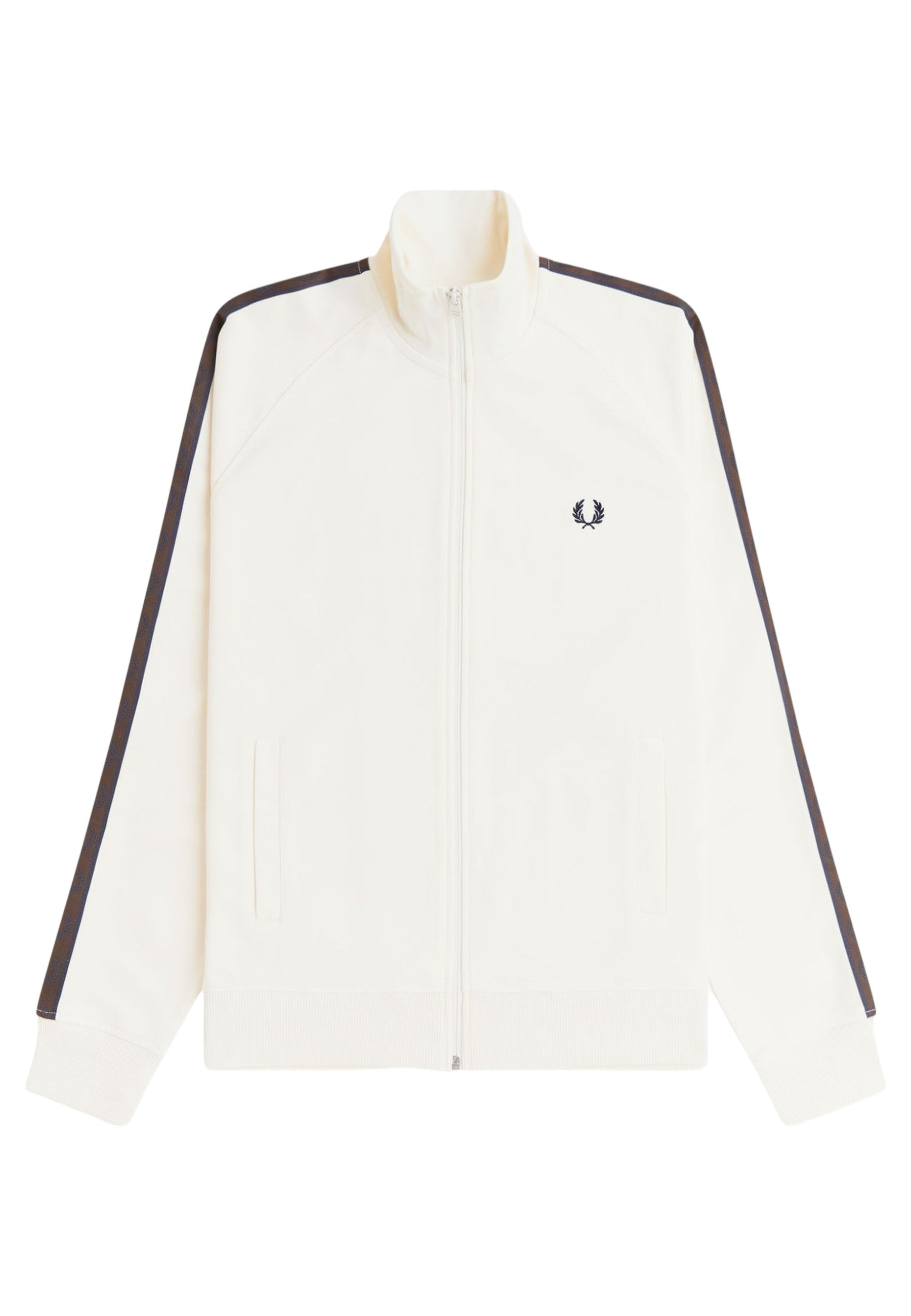 CHAQUETA FRED PERRY BEIGE CONTRAST TAPE TRACKJACKET