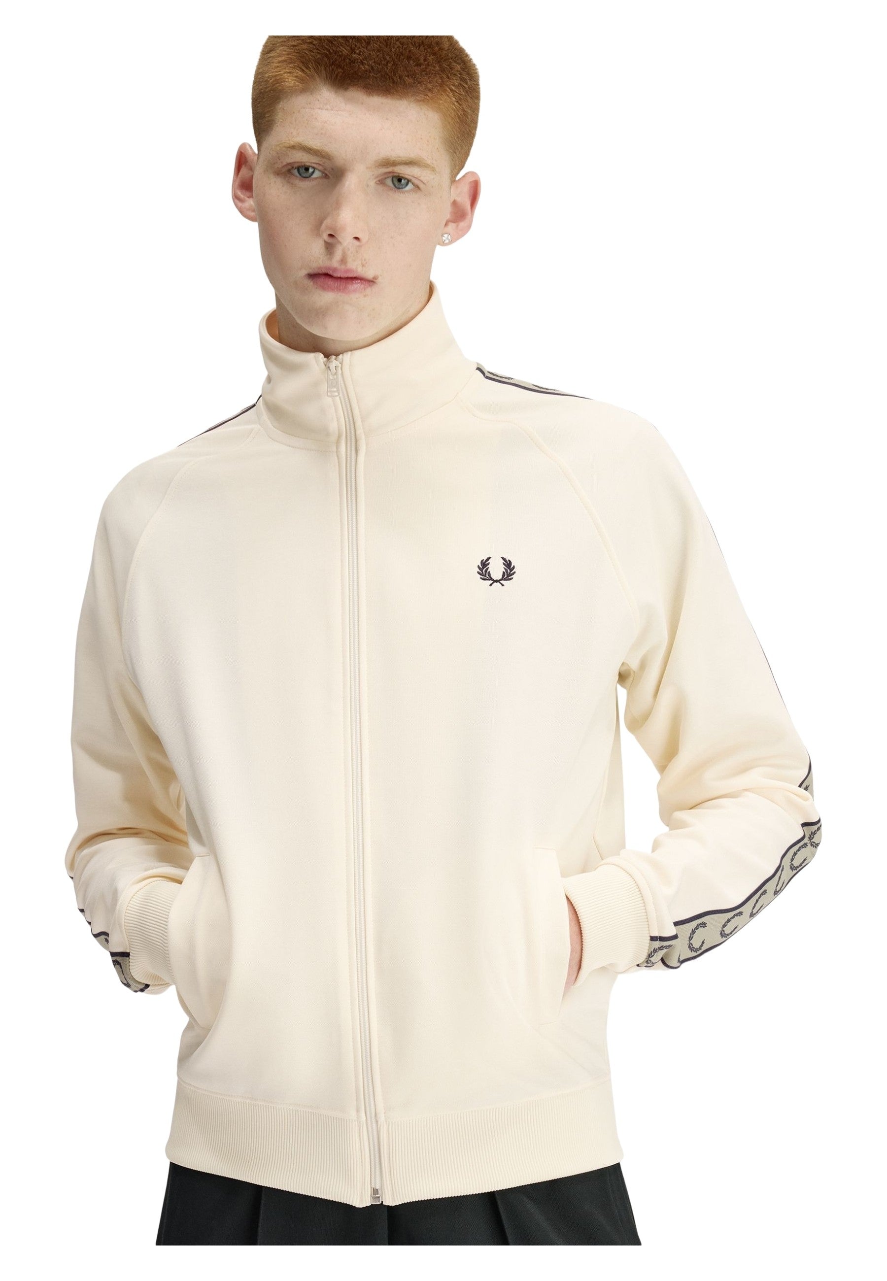 CHAQUETA FRED PERRY CRUDA CONTRAST TAPE TRACK JACKET