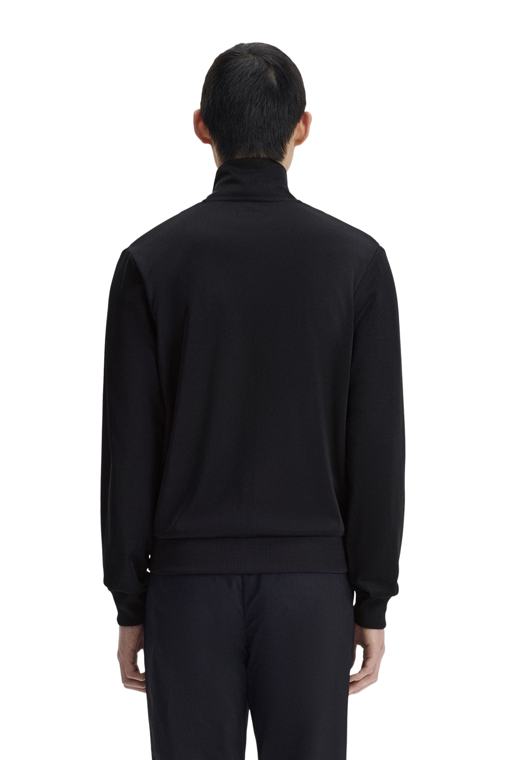 CHAQUETA FRED PERRY NEGRA KNITTED FRONT TRACK JACKET