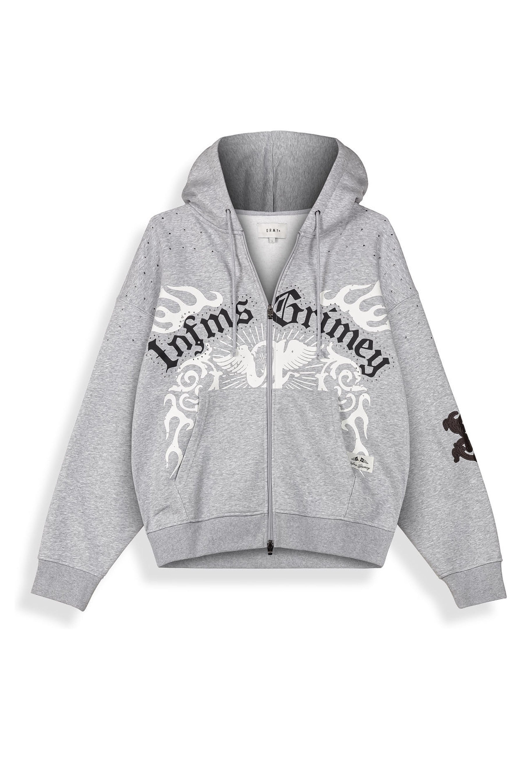 CHAQUETA GRIMEY GRIS CHIEF WATCHER ZIPPER HOODIE