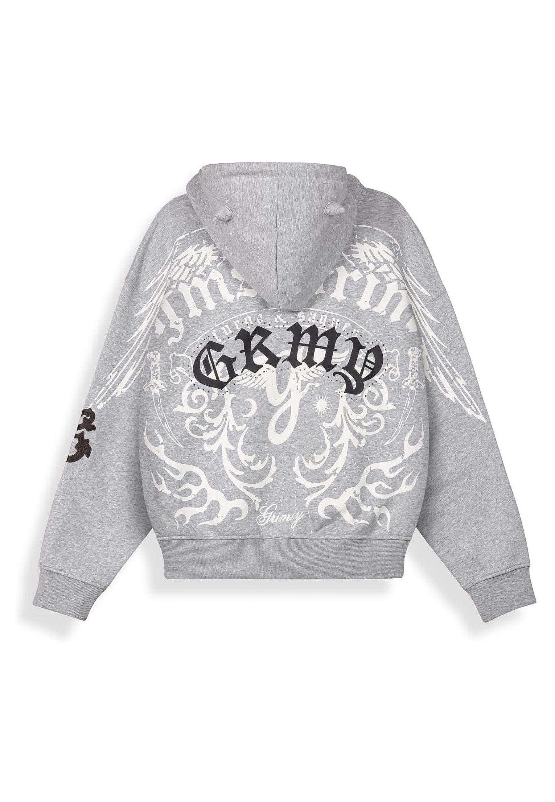 CHAQUETA GRIMEY GRIS CHIEF WATCHER ZIPPER HOODIE