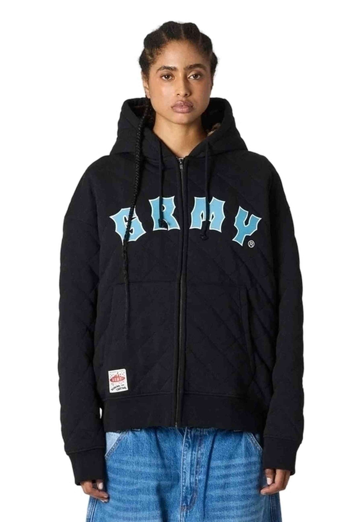 CHAQUETA GRIMEY NEGRA THE PROPS QUILTED ZIP HOODIE