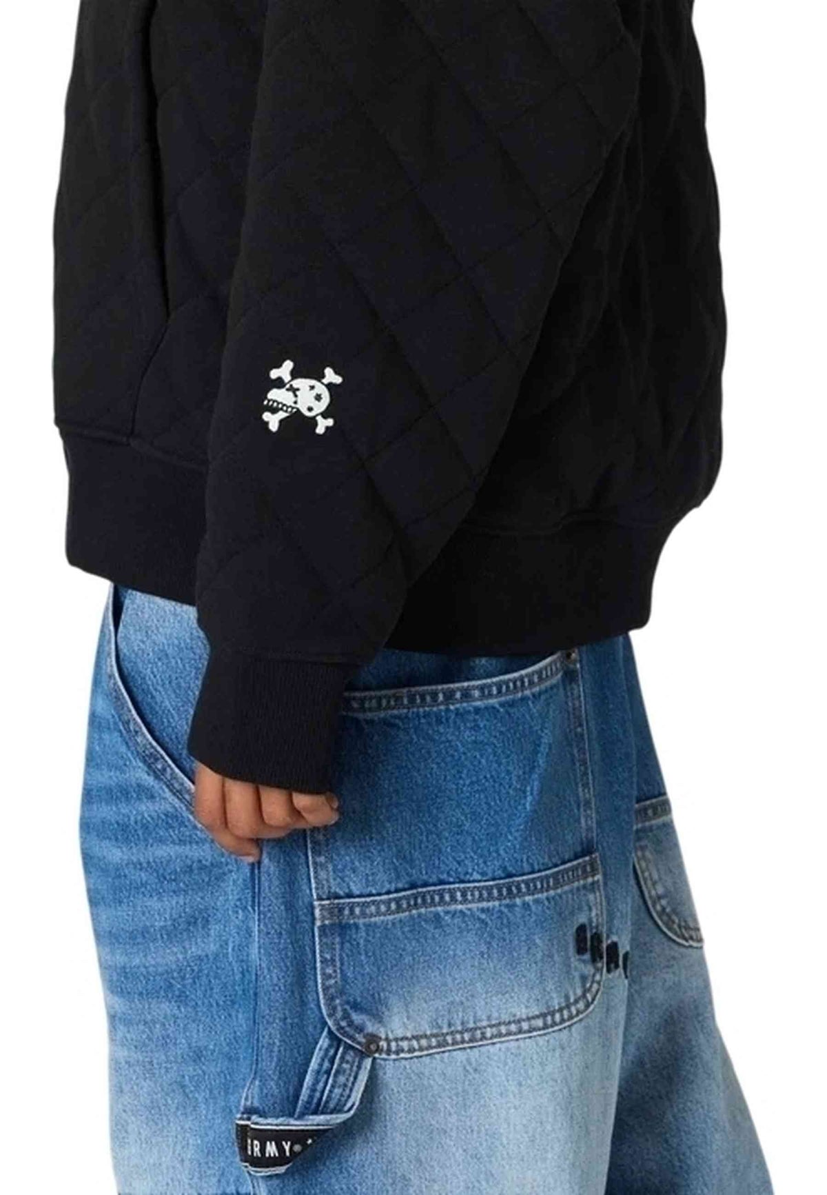 chaqueta Grimey The Props Quilted Zip Hoodie negra - vista 6