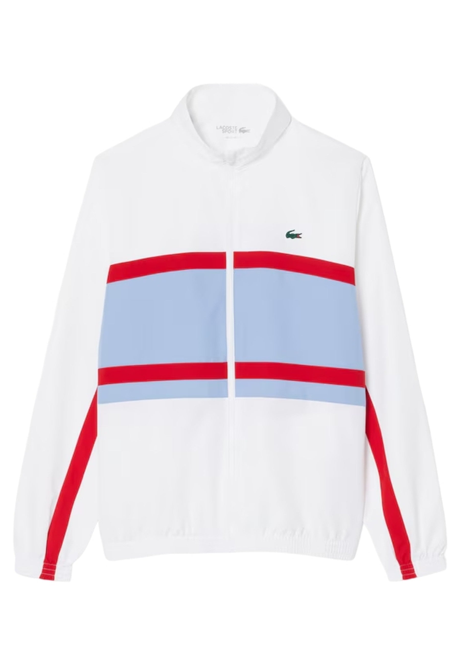 CHAQUETA LACOSTE BLANCA BACK CROCO TRACKJACKET