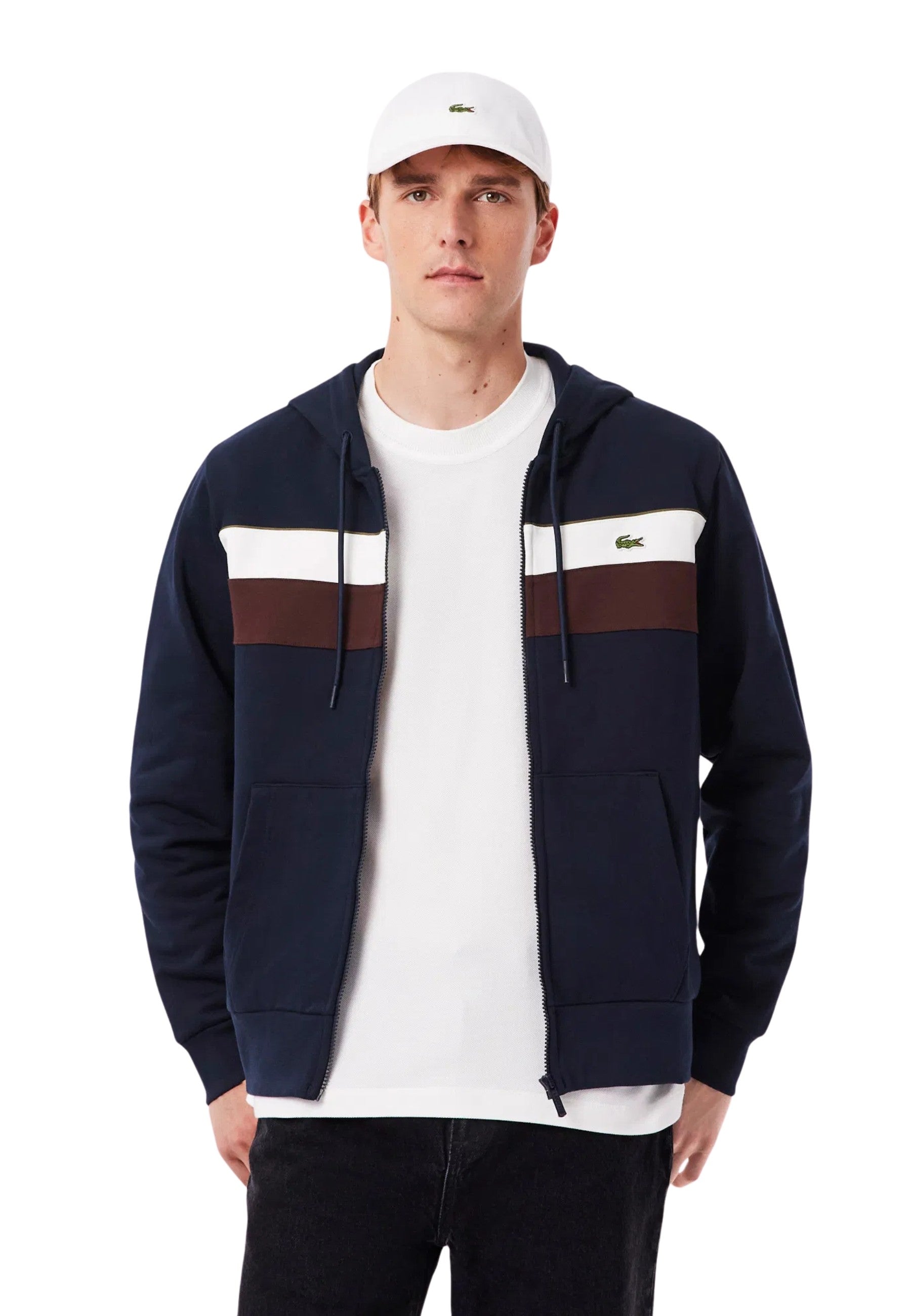 CHAQUETA LACOSTE MARINO ZIP UP COLOURBLCK TRACKJACKET