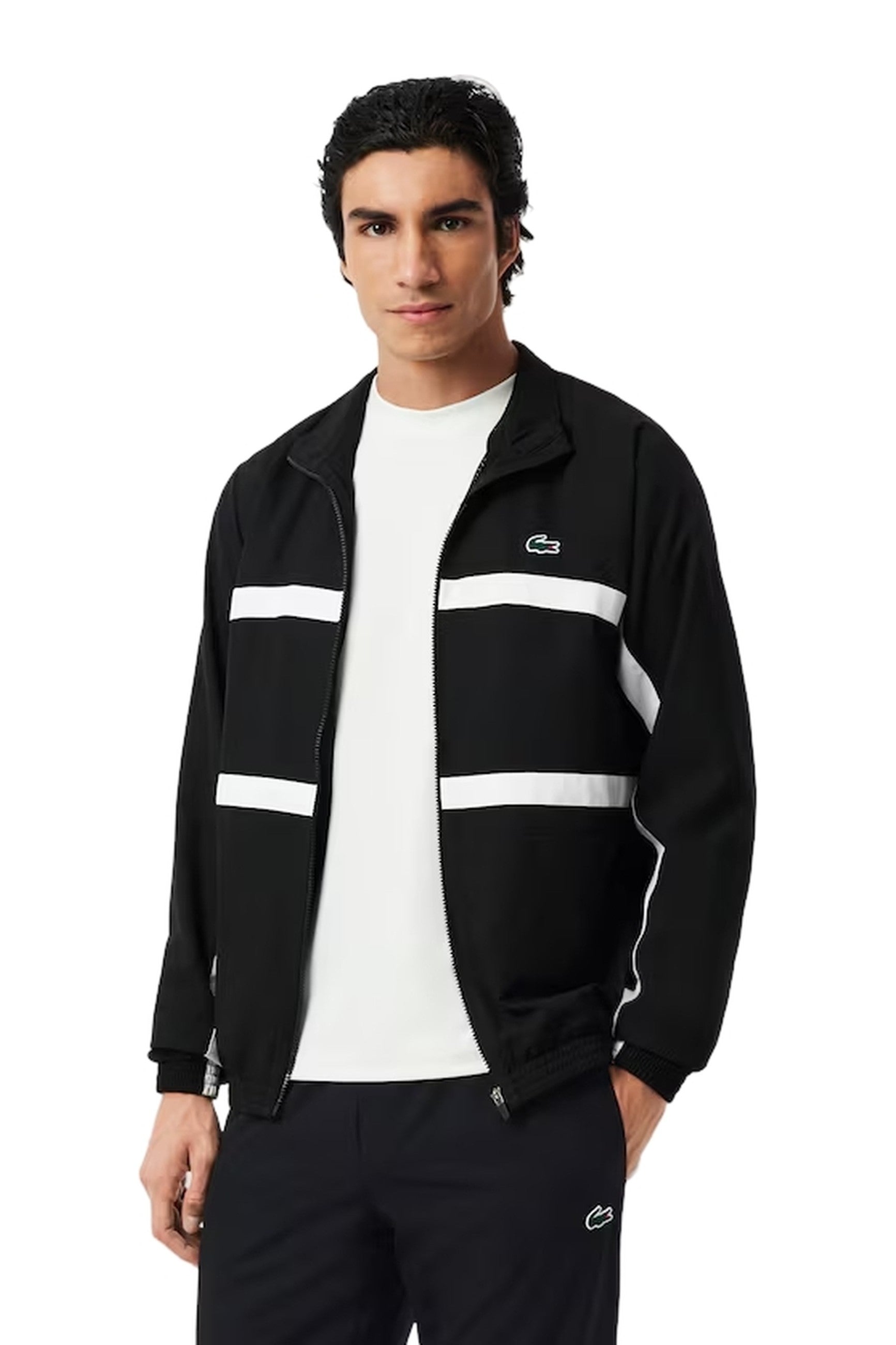 CHAQUETA LACOSTE NEGRA BACK CROCO TRACKJACKET