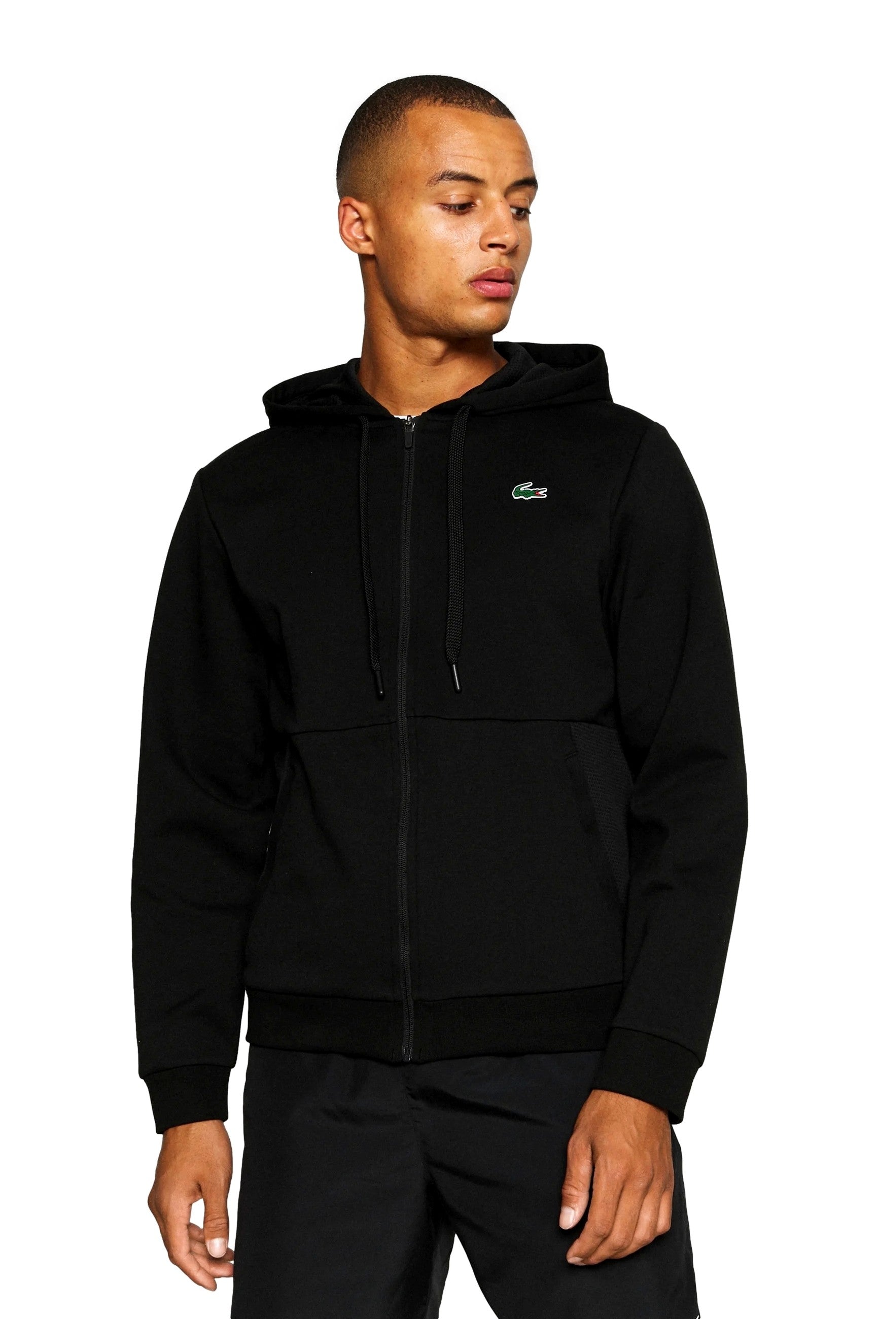 CHAQUETA LACOSTE NEGRA BASIC ZIPPED JACKET