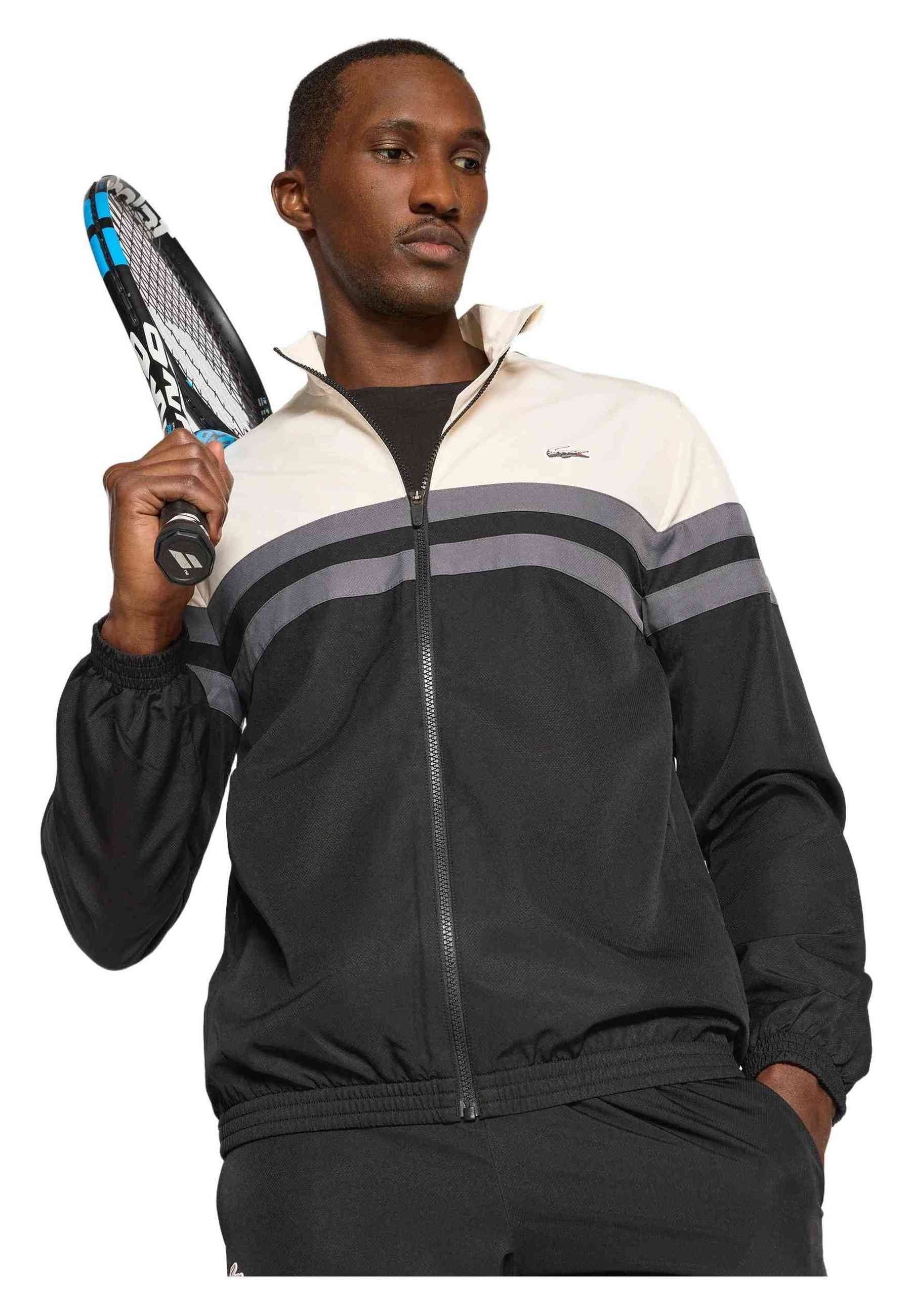 CHAQUETA LACOSTE NEGRA BICOLOR LANDSCAPE TRACKJACKET