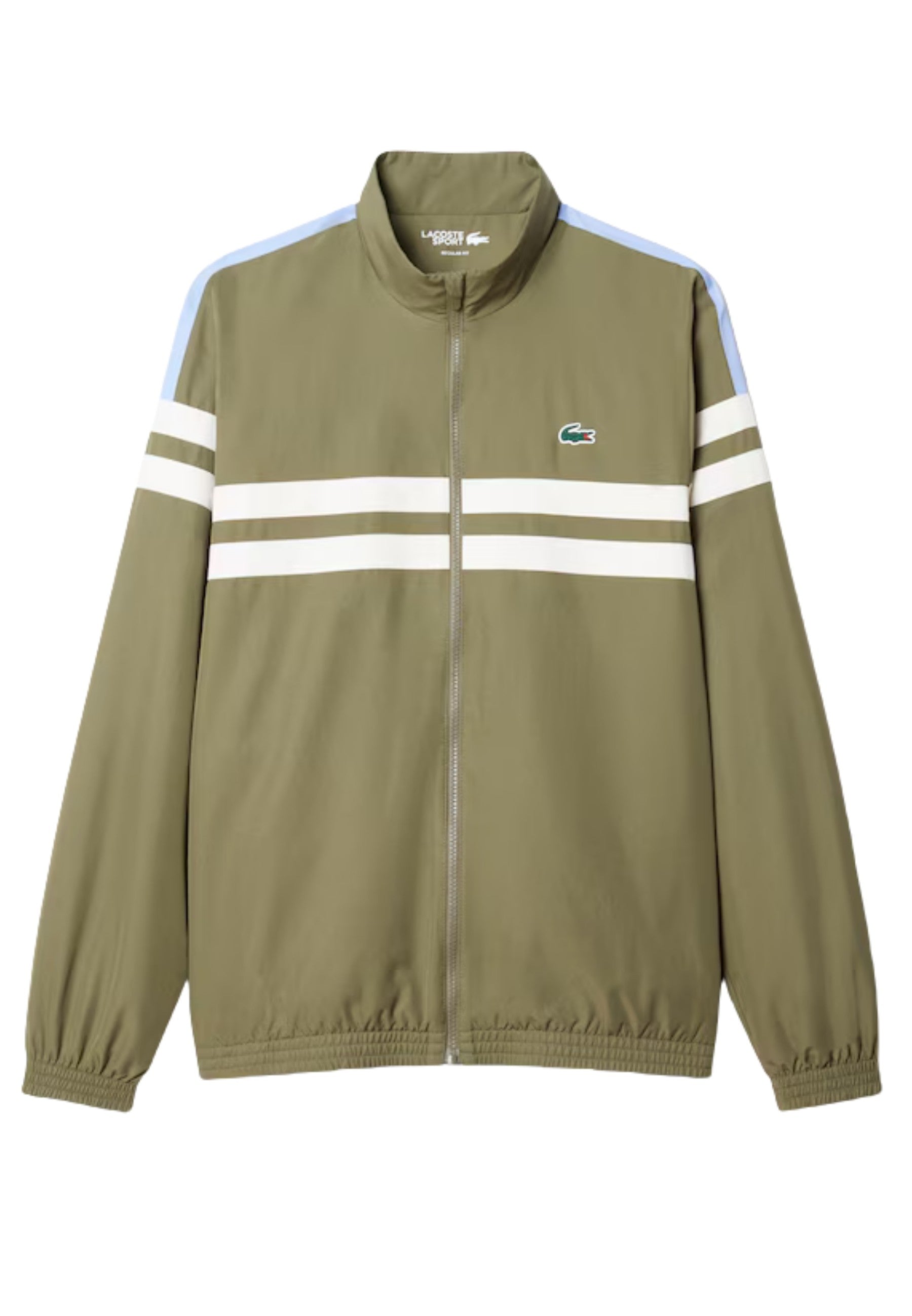 CHAQUETA LACOSTE VERDE FRONT STRIPES TRACKJACKET
