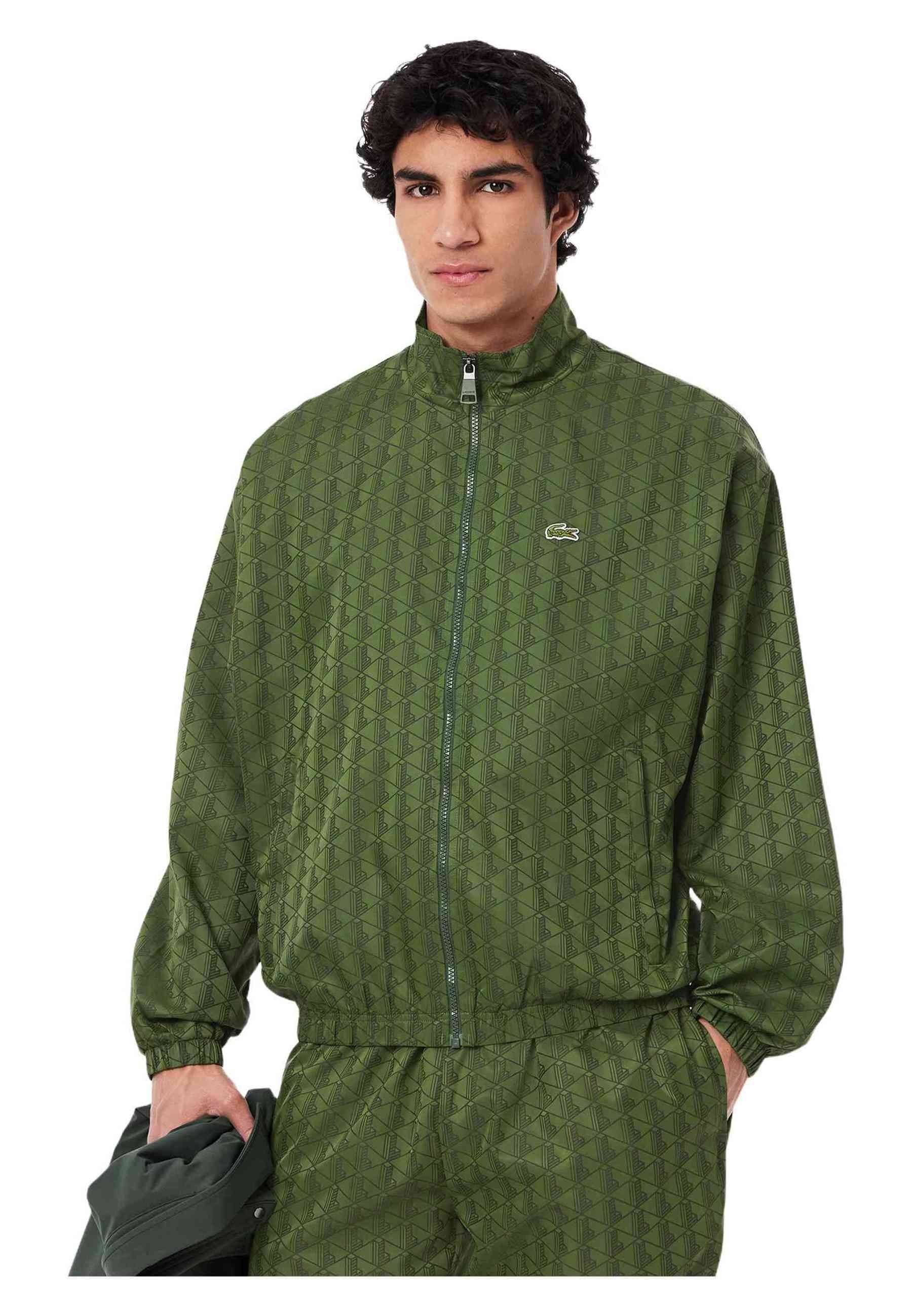 CHAQUETA LACOSTE VERDE MONOGRAM TRACKJACKET