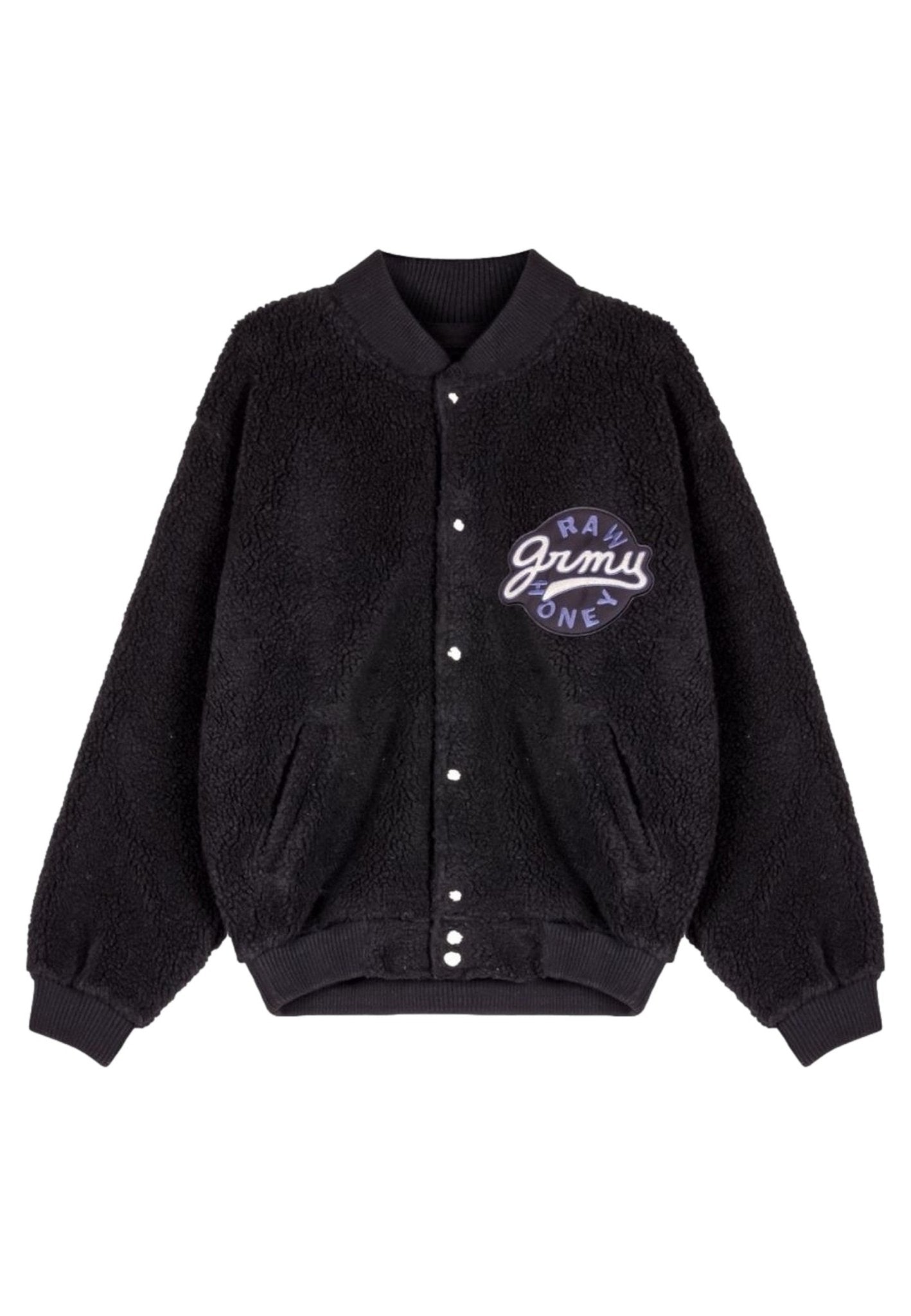 CHAQUETA POLAR GRIMEY NEGRA HIVE SHERPA BUTTON SWEATSHIRT - AREA ZERO