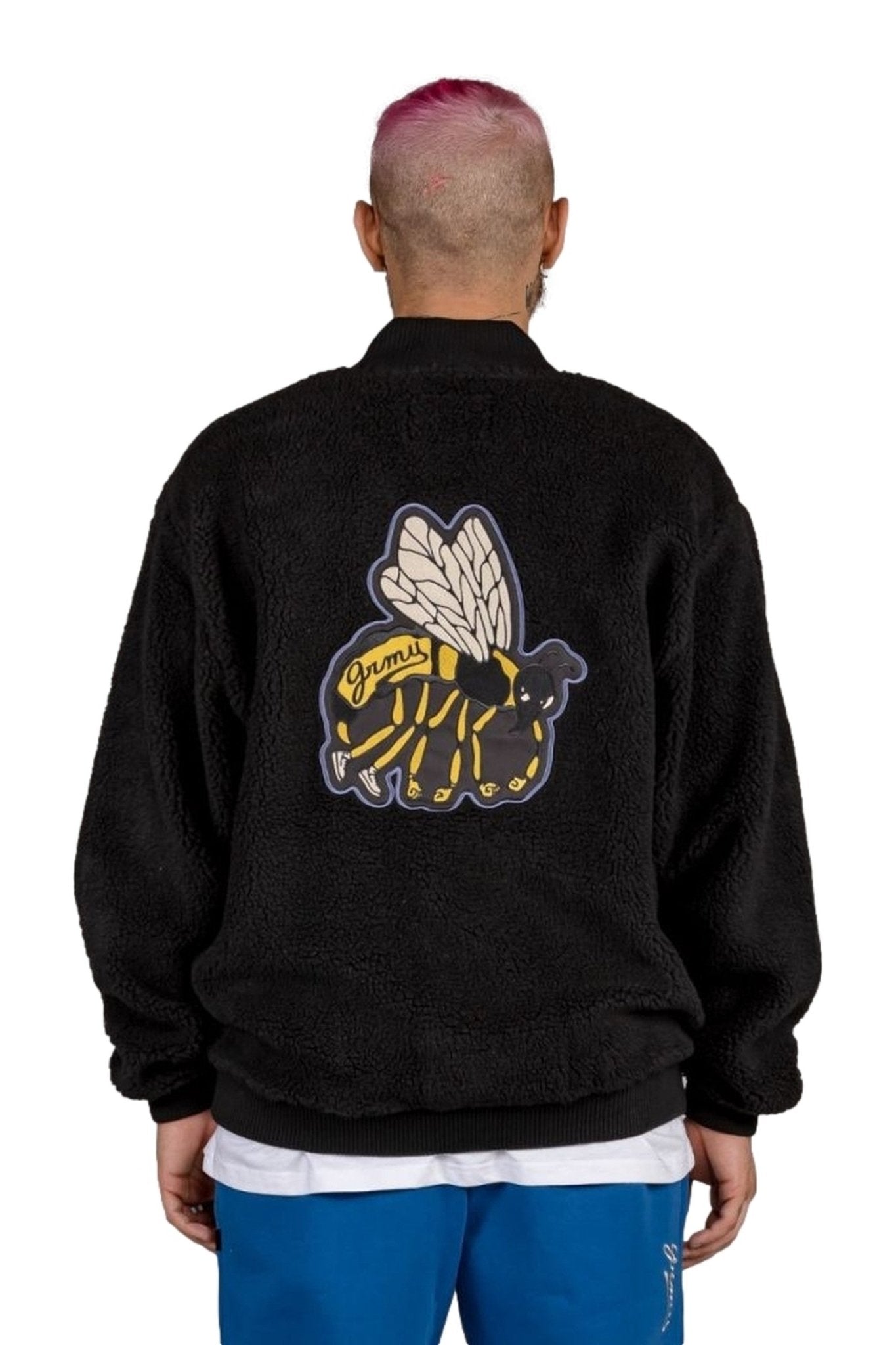 CHAQUETA POLAR GRIMEY NEGRA HIVE SHERPA BUTTON SWEATSHIRT - AREA ZERO