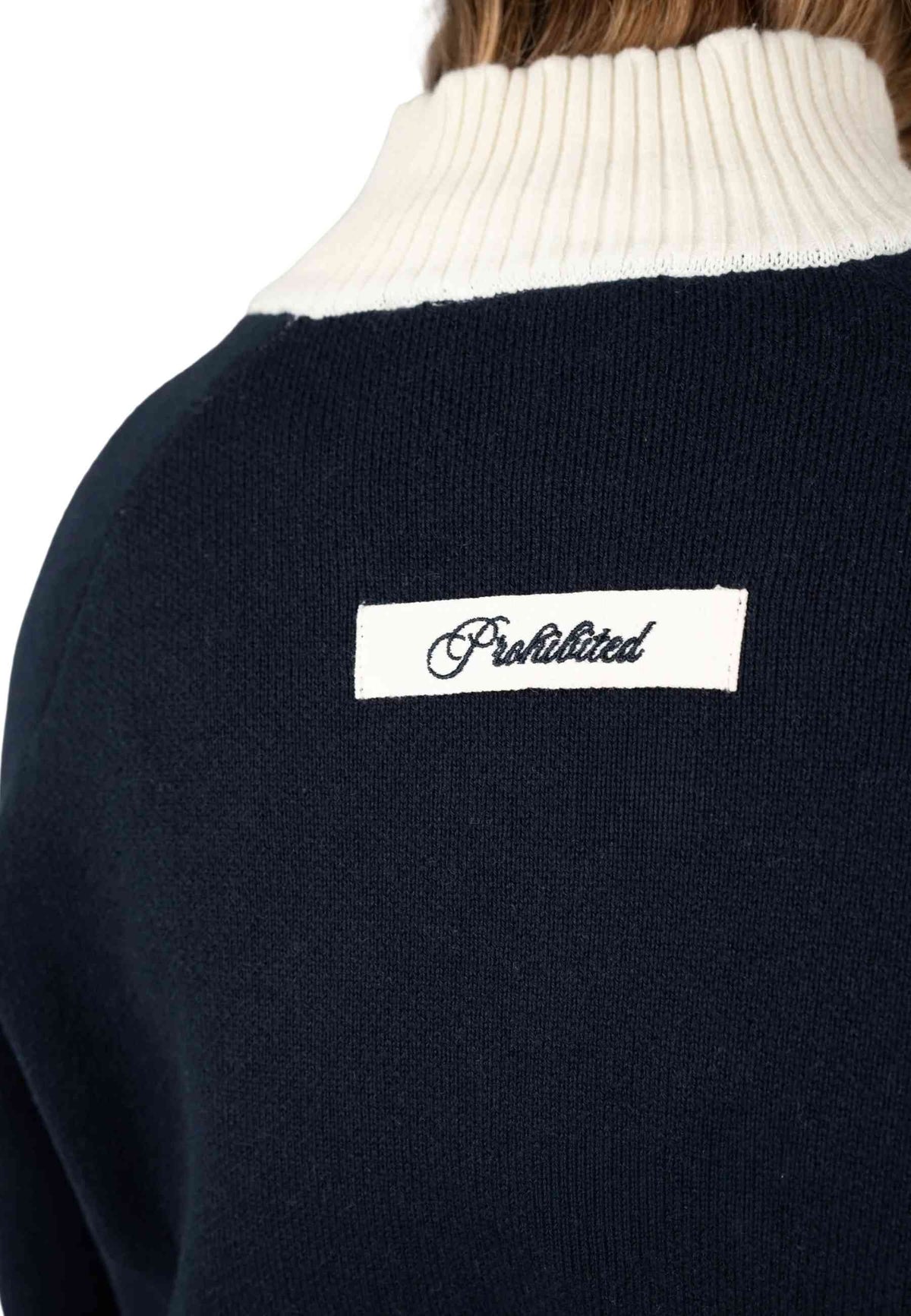 CHAQUETA PROHIBITED MARINO LETTERMAN KNIT JACKET