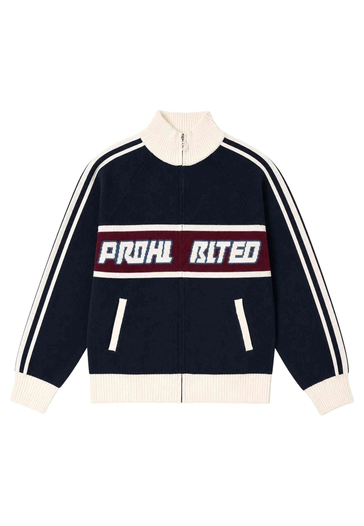 CHAQUETA PROHIBITED MARINO LETTERMAN KNIT JACKET