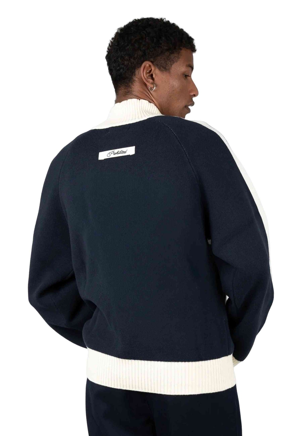 CHAQUETA PROHIBITED MARINO LETTERMAN KNIT JACKET