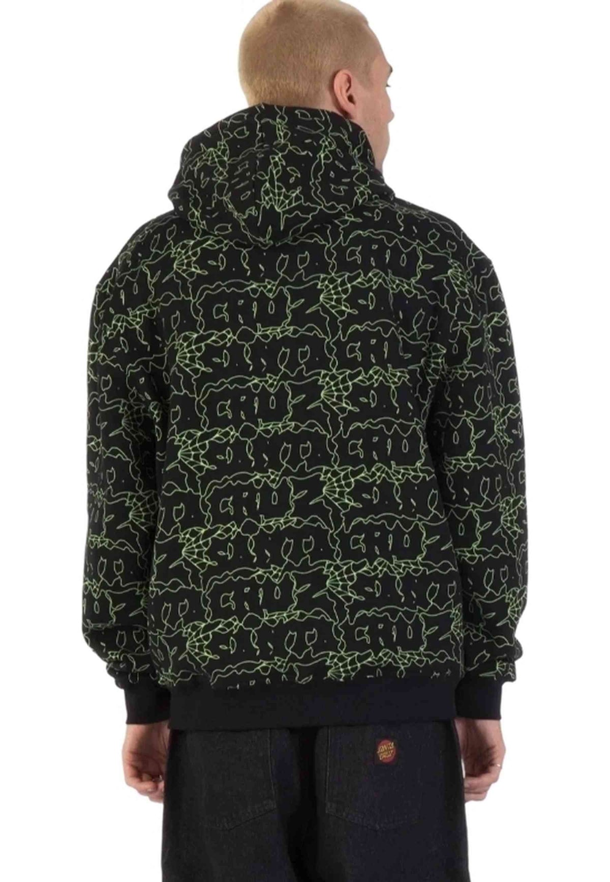 CHAQUETA SANTA CRUZ NEGRA PUNK WEB ZIP HOOD JACKET