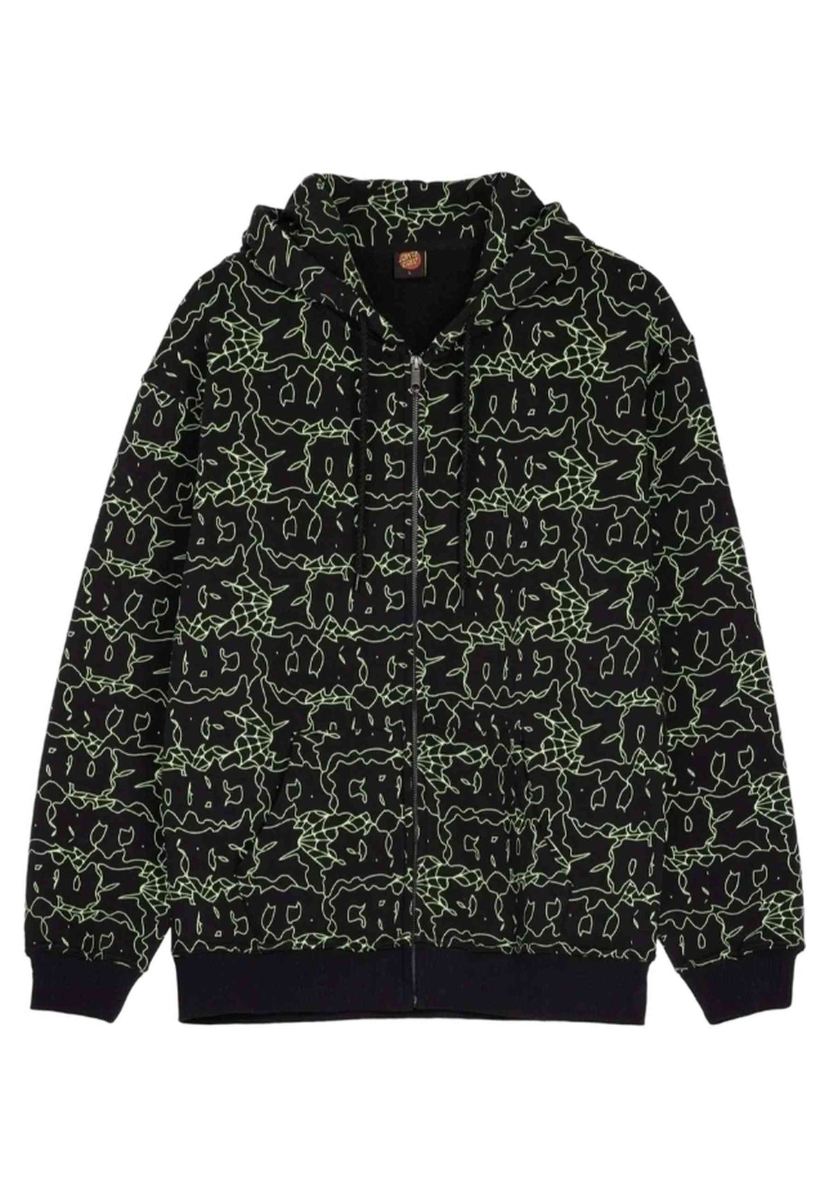 CHAQUETA SANTA CRUZ NEGRA PUNK WEB ZIP HOOD JACKET