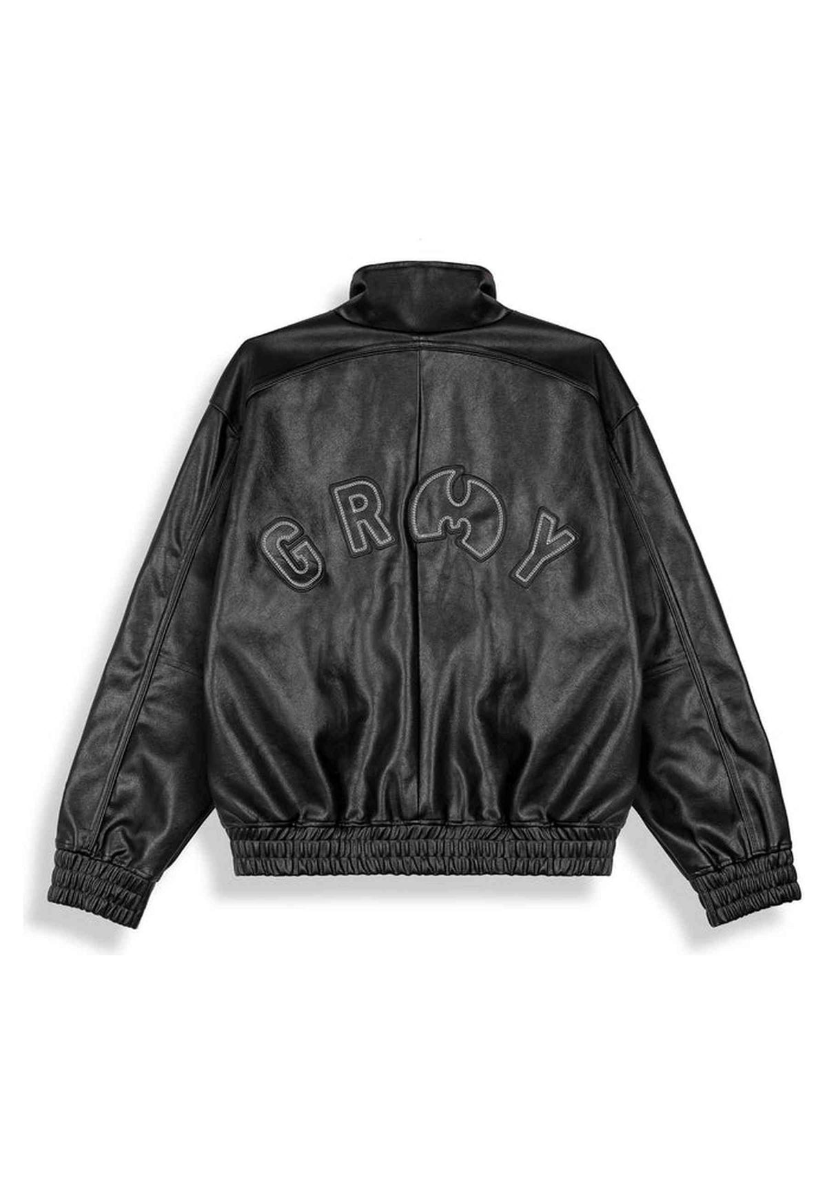 GIACCA TICAL X GRIMEY NERA PU LEATHER TRACK JACKET
