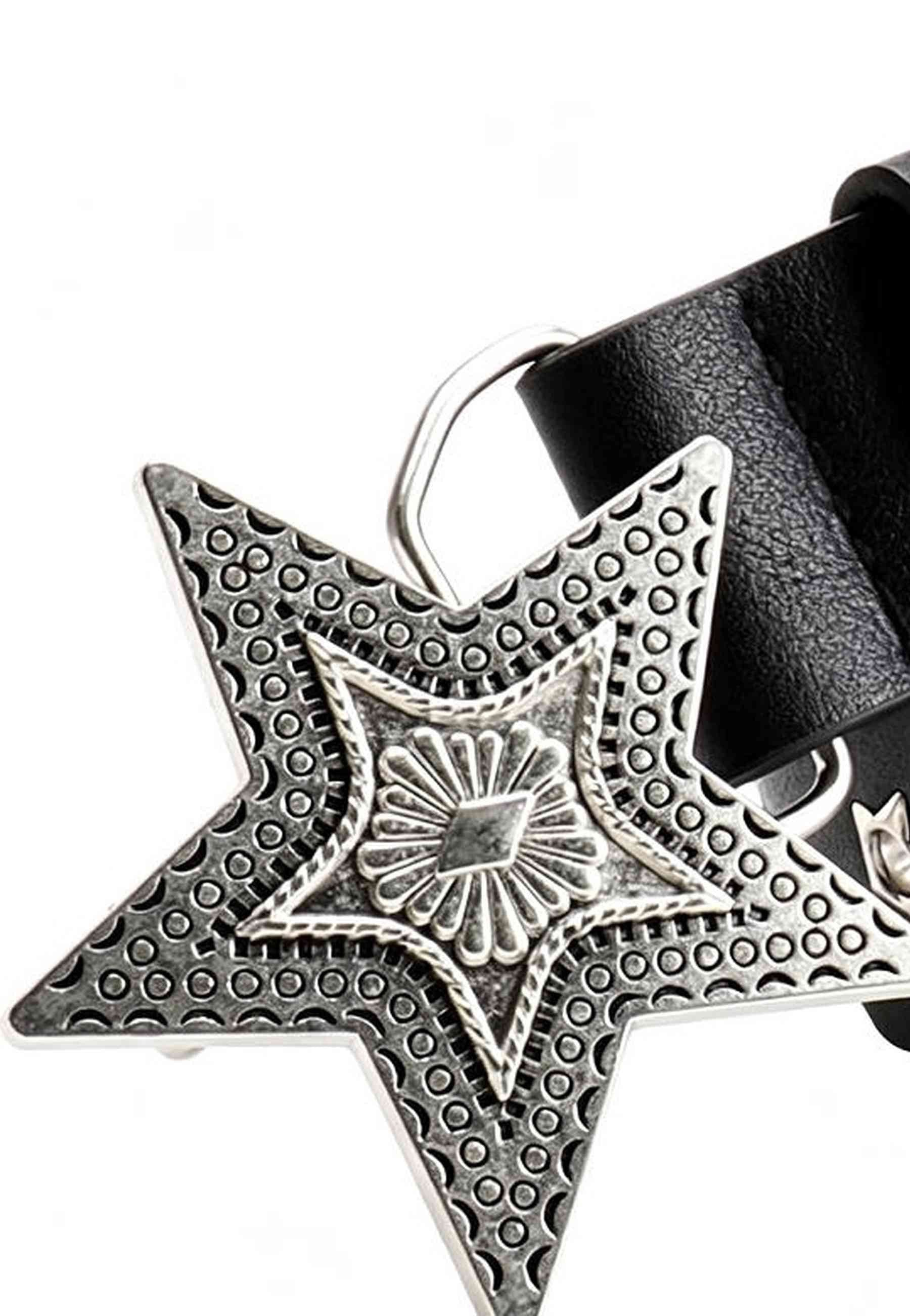 CINTURON NEGRO STAR BUCKLE