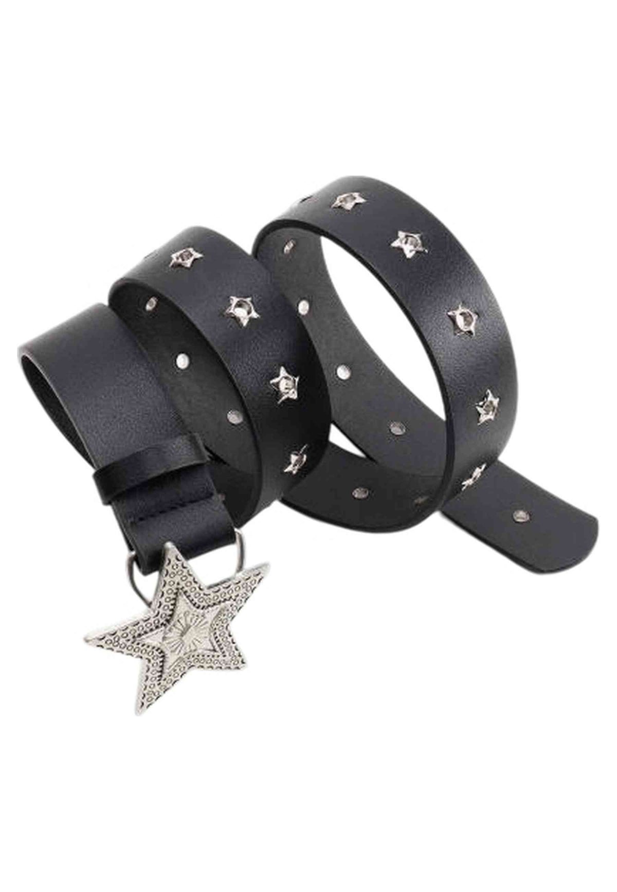CINTURON NEGRO STAR BUCKLE