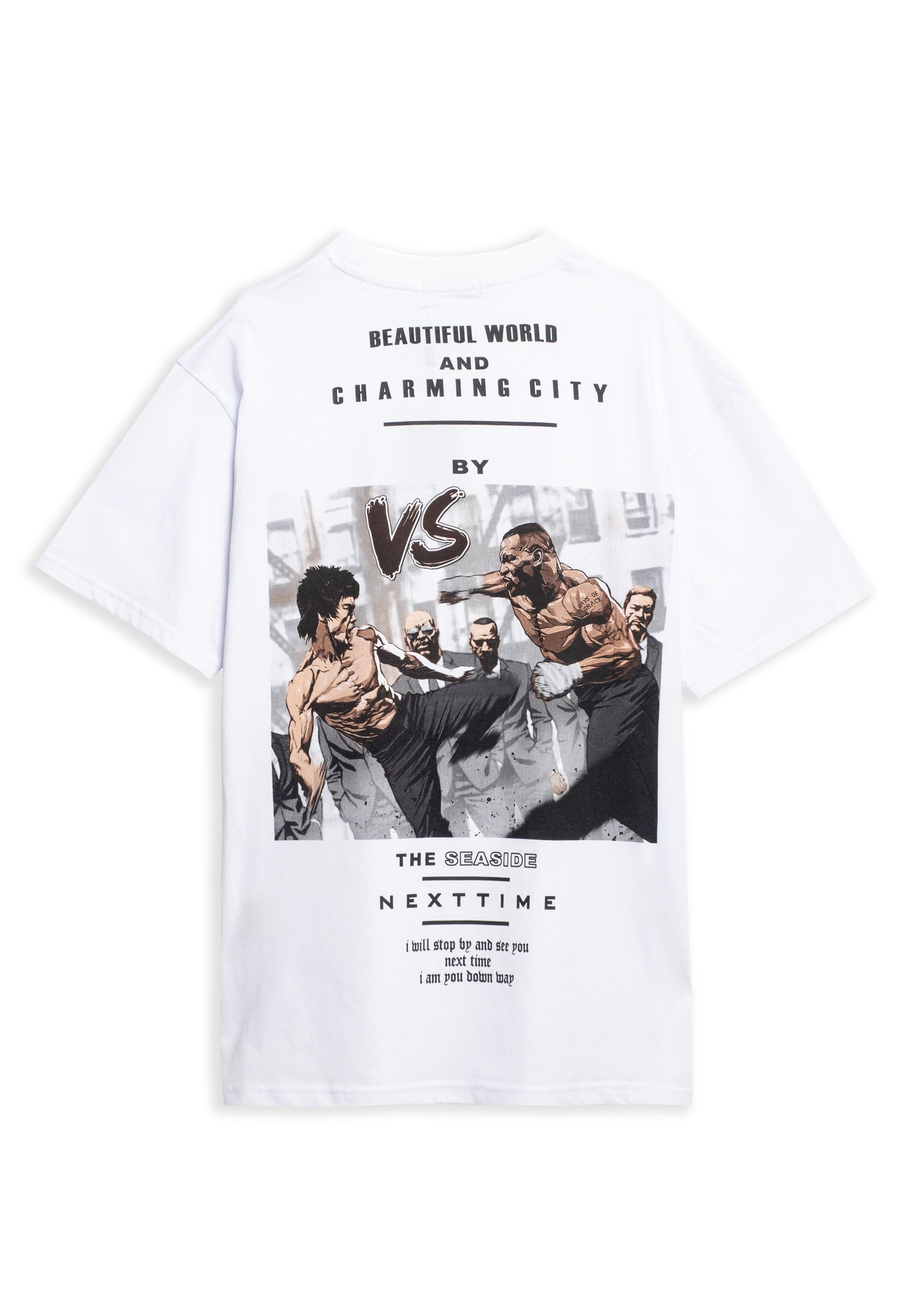CAMISETA AREA ZERO BLANCA FIGHTERS OVERSIZED TEE