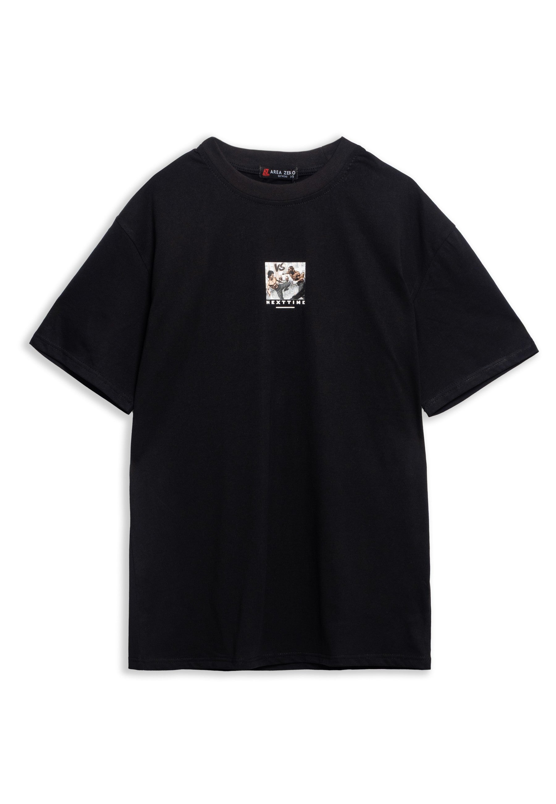 CAMISETA AREA ZERO NEGRA FIGHTERS OVERSIZED TEE