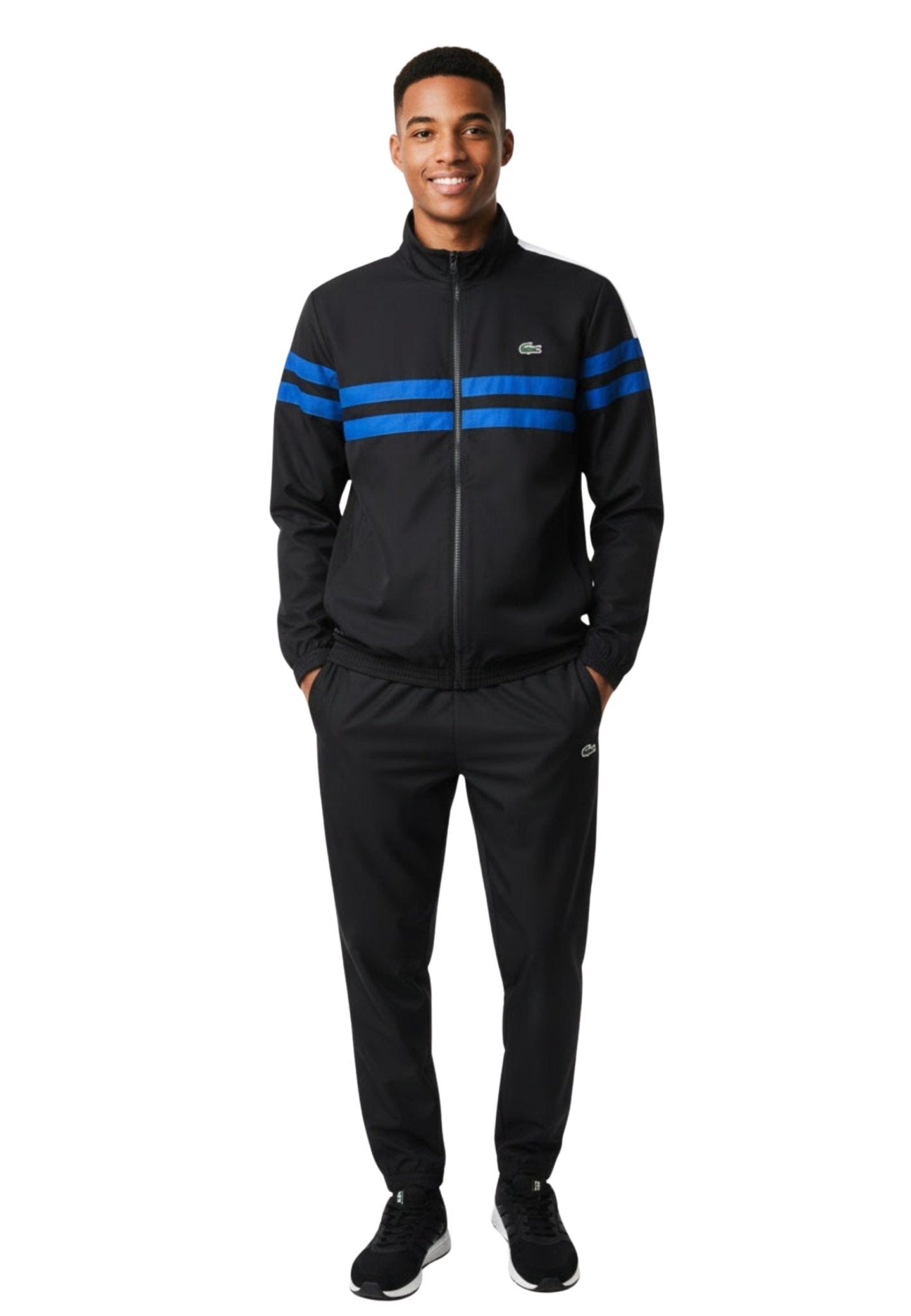 CONJUNTO LACOSTE NEGRO STRIPPED TENNIS - AREA ZERO
