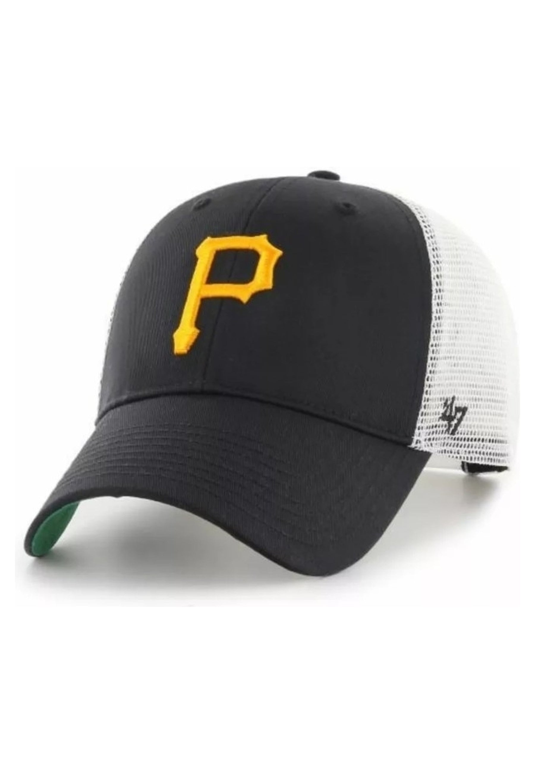 GORRA 47 BRAND NEGRA PIRATES TRUCKER BORDADO FRENTE VISERA CURVA