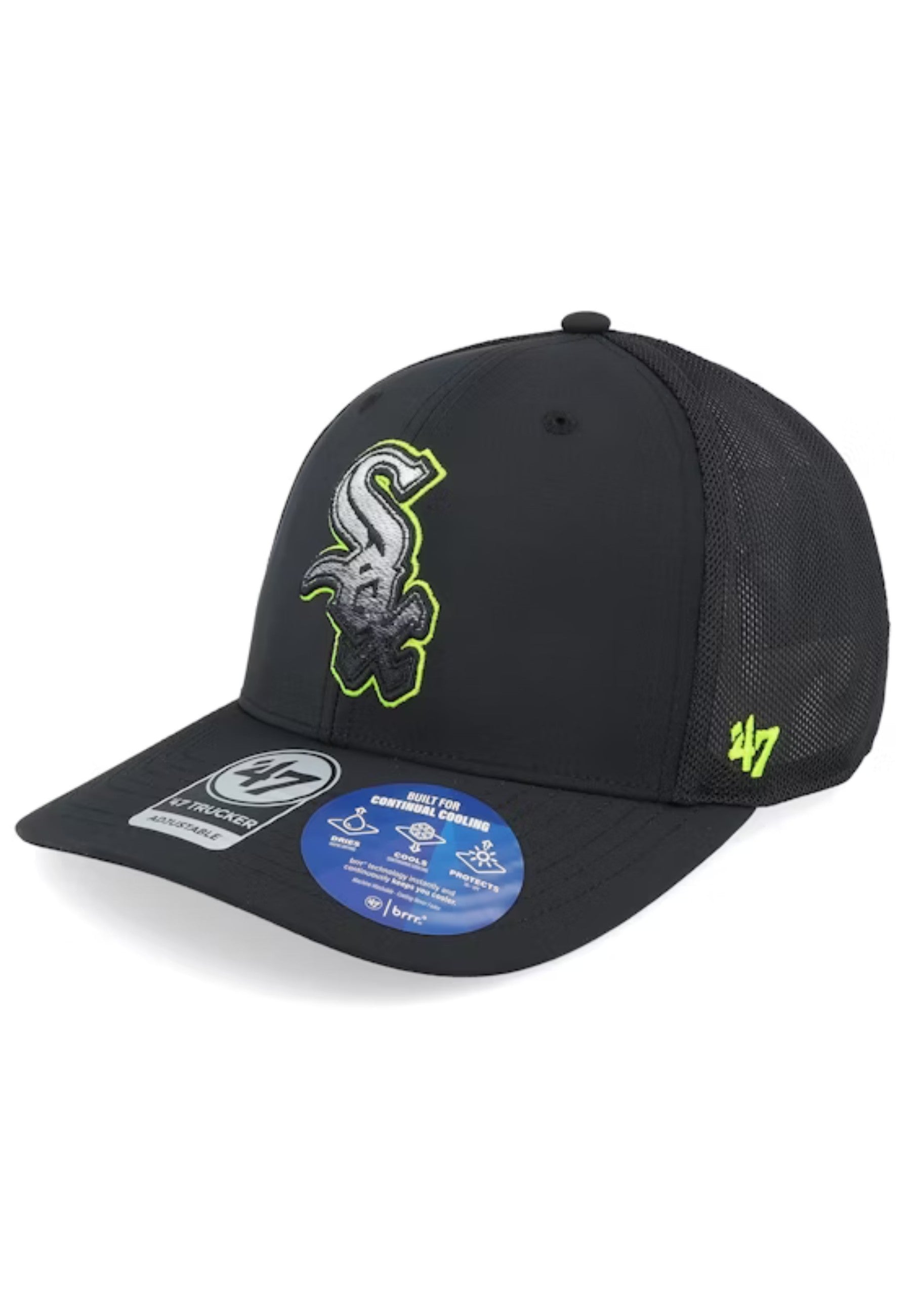 GORRA 47 BRAND NEGRA WHITE SOX BRRR TRUCKER CAP