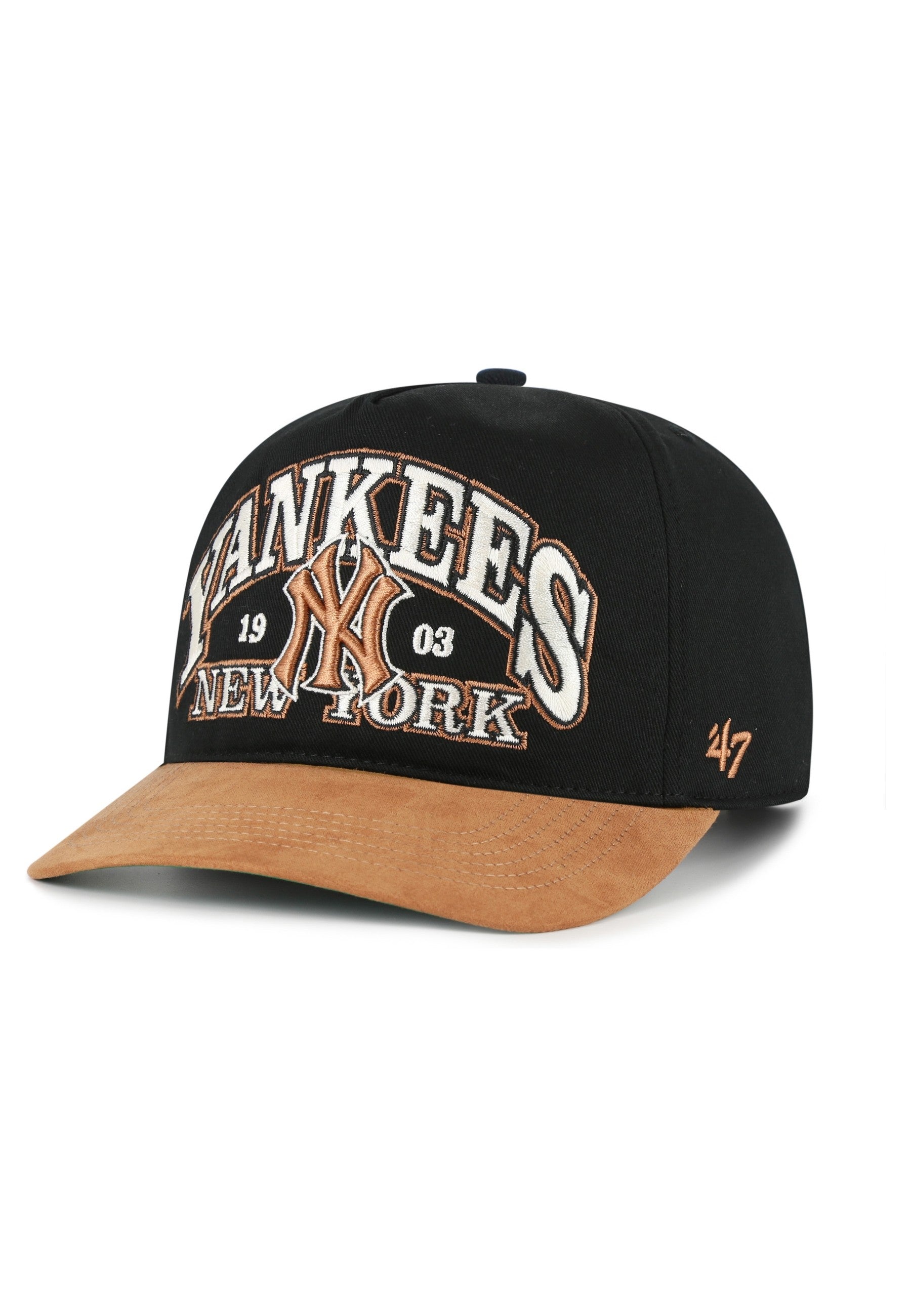 GORRA 47 BRAND NEGRA YANKEES BRENTWOOD SUEDE HITCH CAP