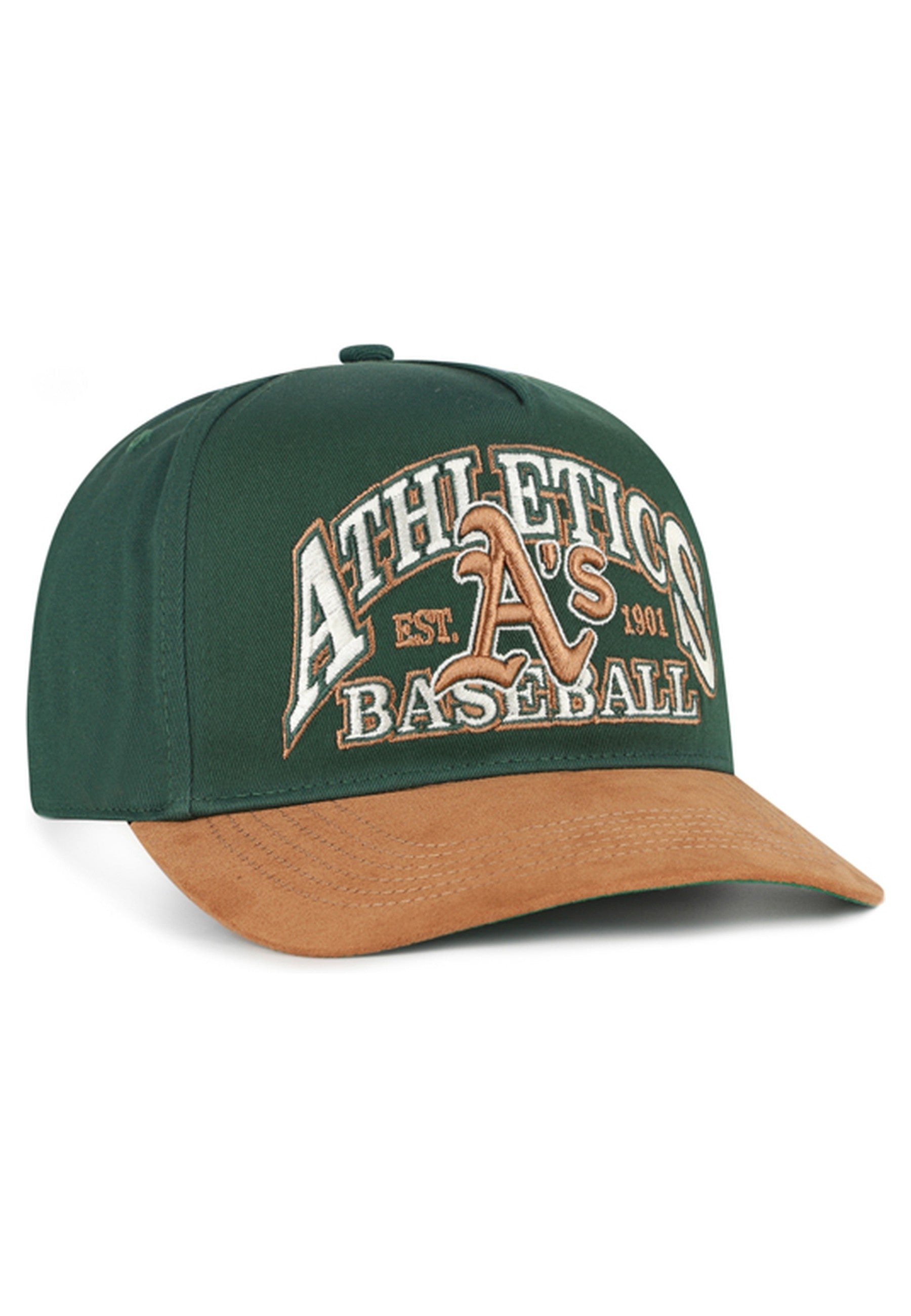 GORRA 47 BRAND VERDE ATHLETICS BRENTWOOD SUEDE HITCH CAP