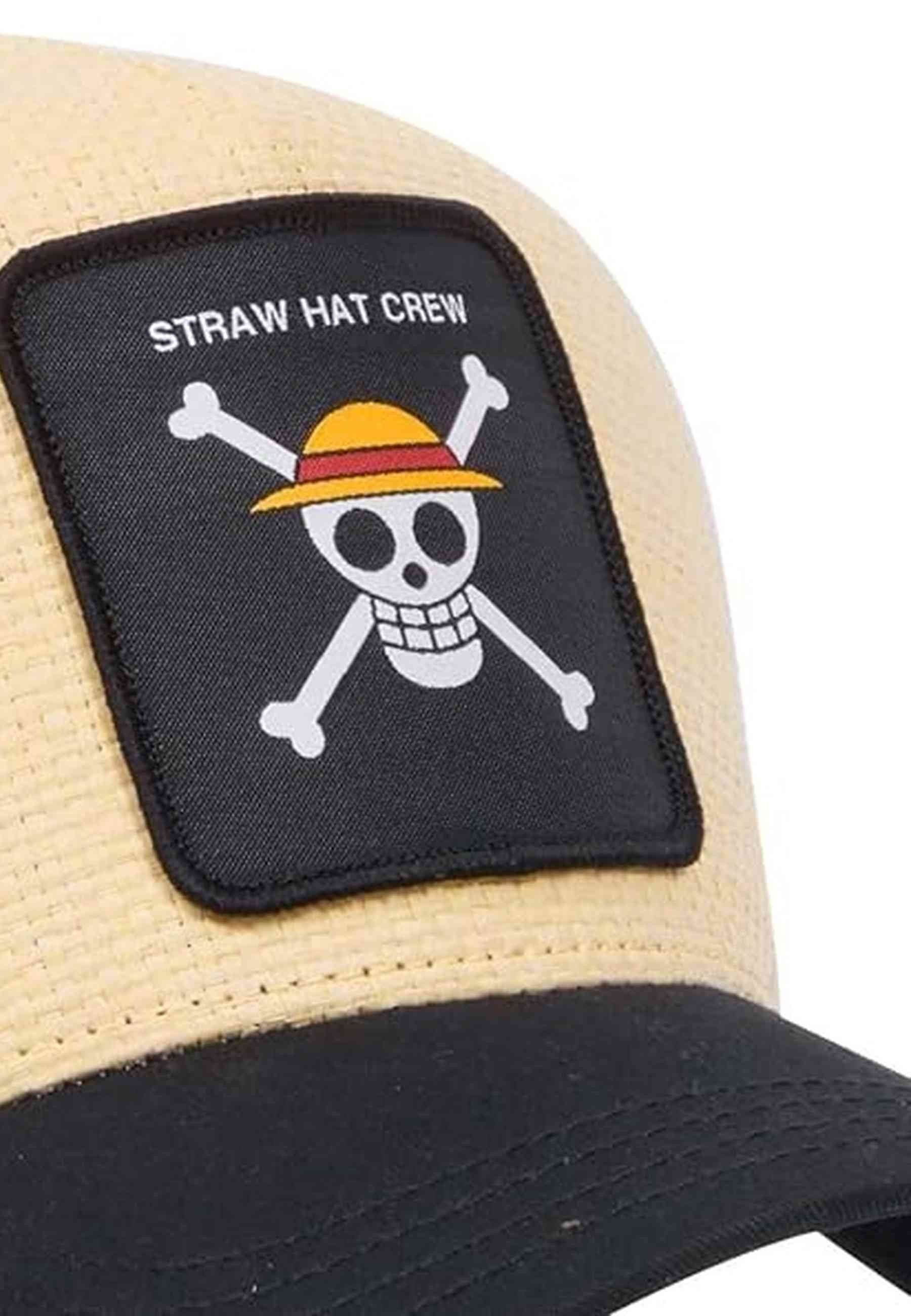 GORRA CAPSLAB BEIGE ONE PIECE SKULL TRUCKER CAP