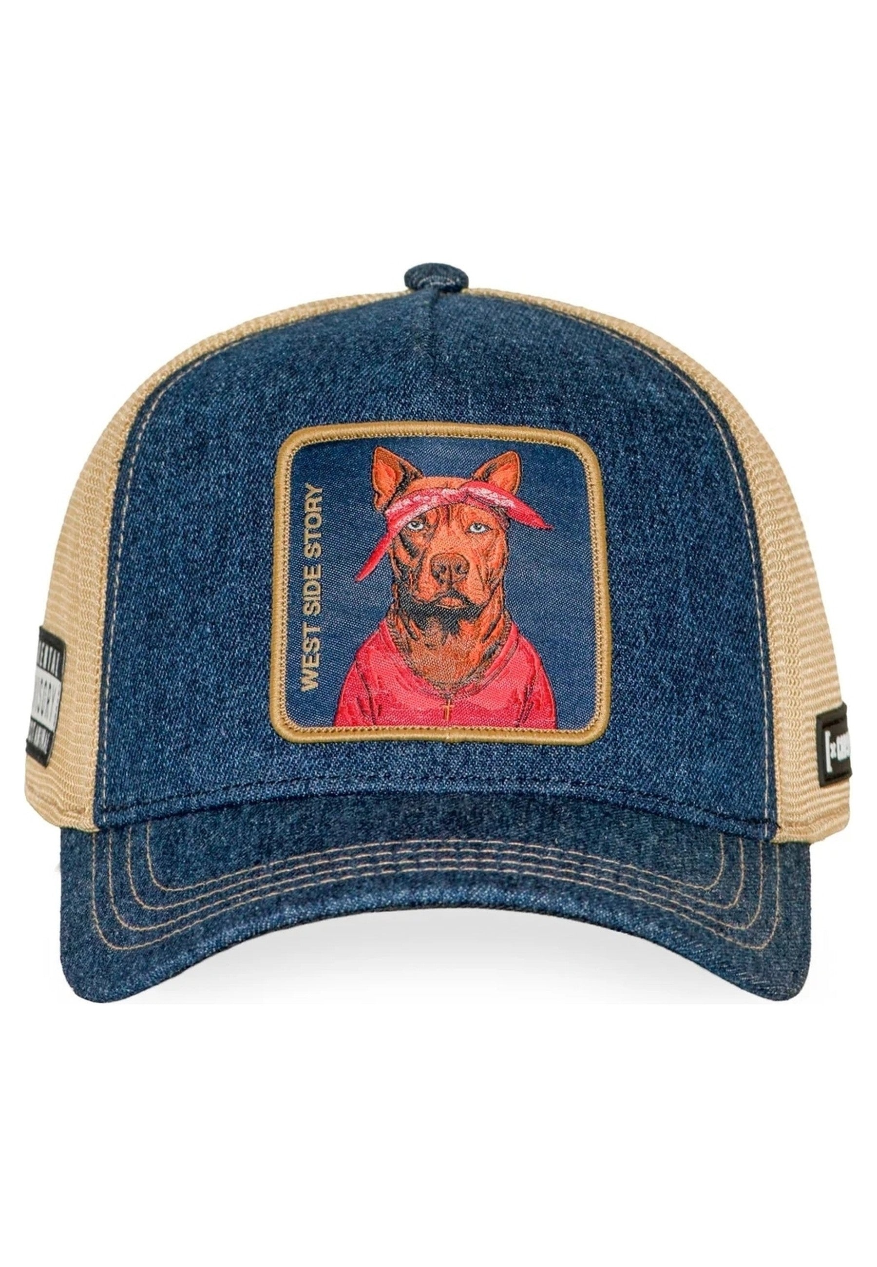 GORRA CAPSLAB DENIM OSCURA WEST SIDE TRUCKER CAP