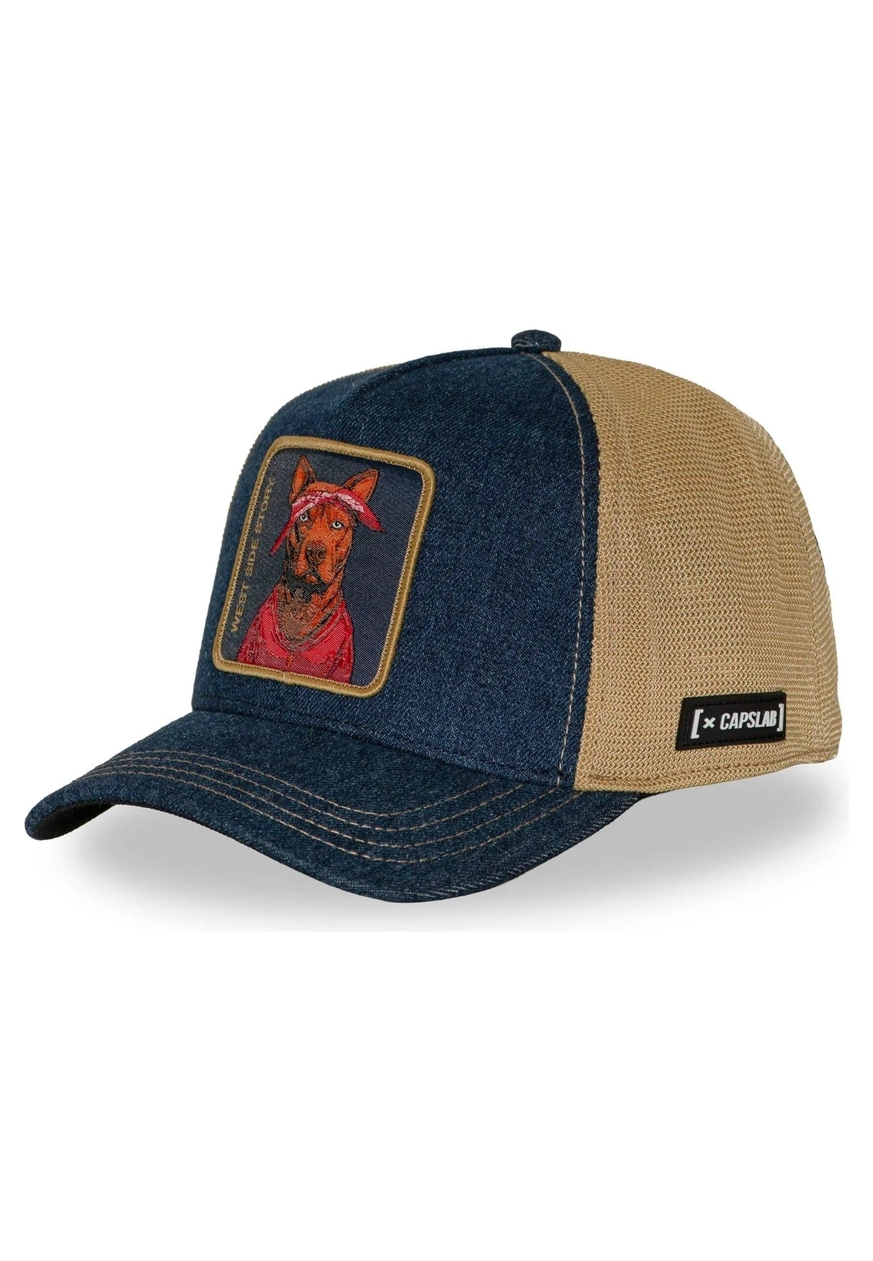 GORRA CAPSLAB DENIM OSCURA WEST SIDE TRUCKER CAP