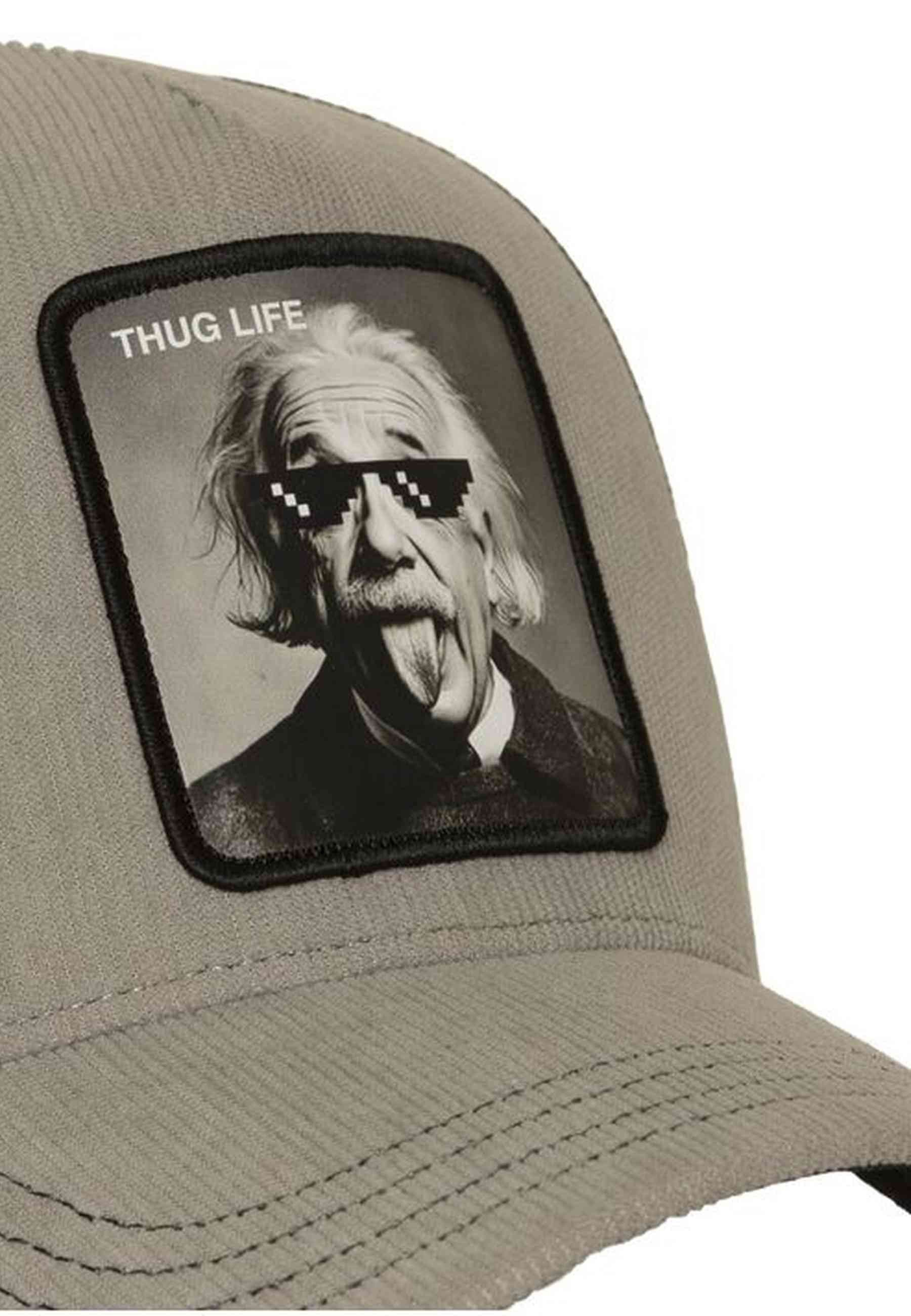 GORRA CAPSLAB GRIS EINSTEIN THUG LIFE TRUCKER CAP