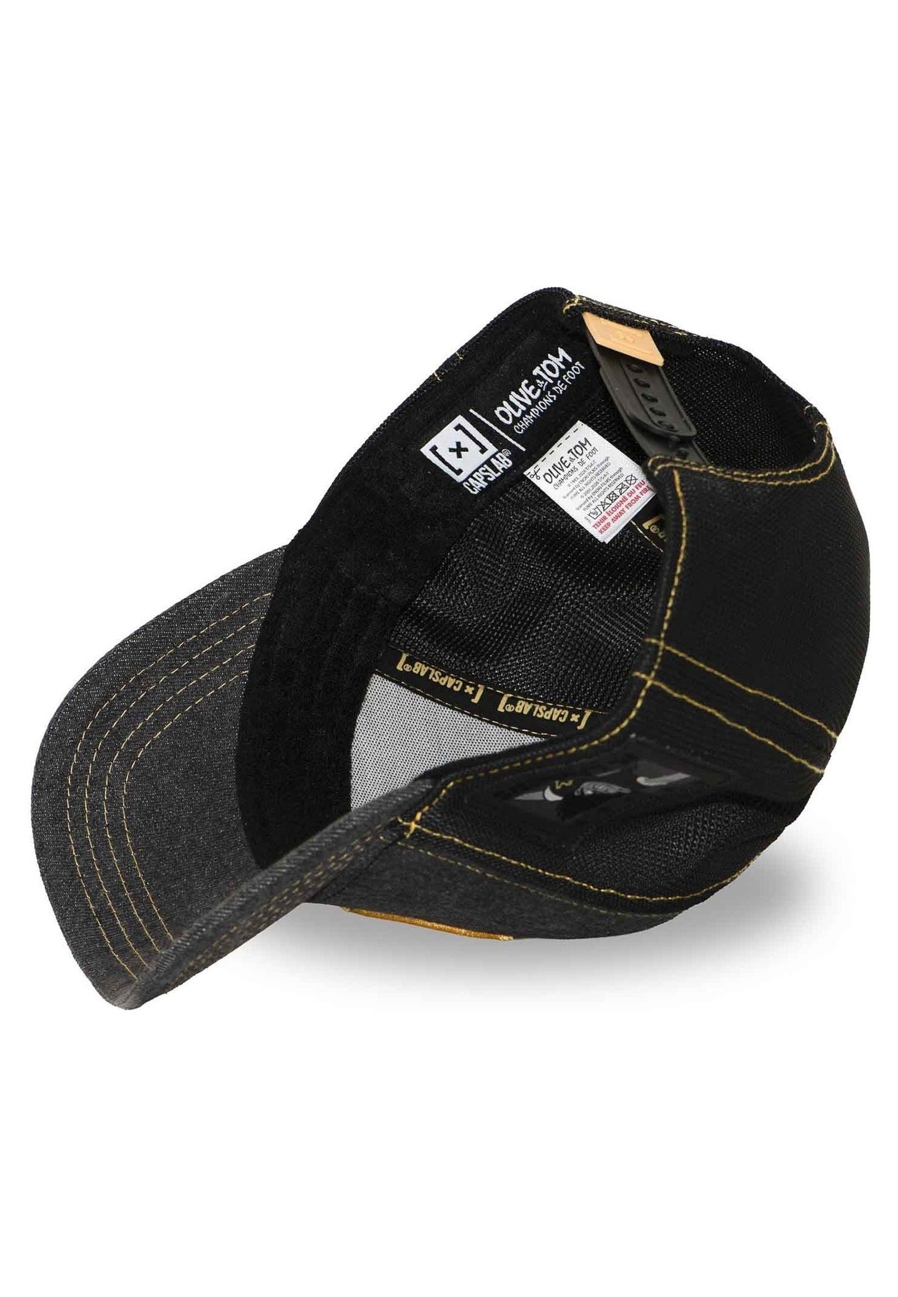 GORRA CAPSLAB NEGRA DENIM MARK LENDERS LAN2 TRUCKER CAP