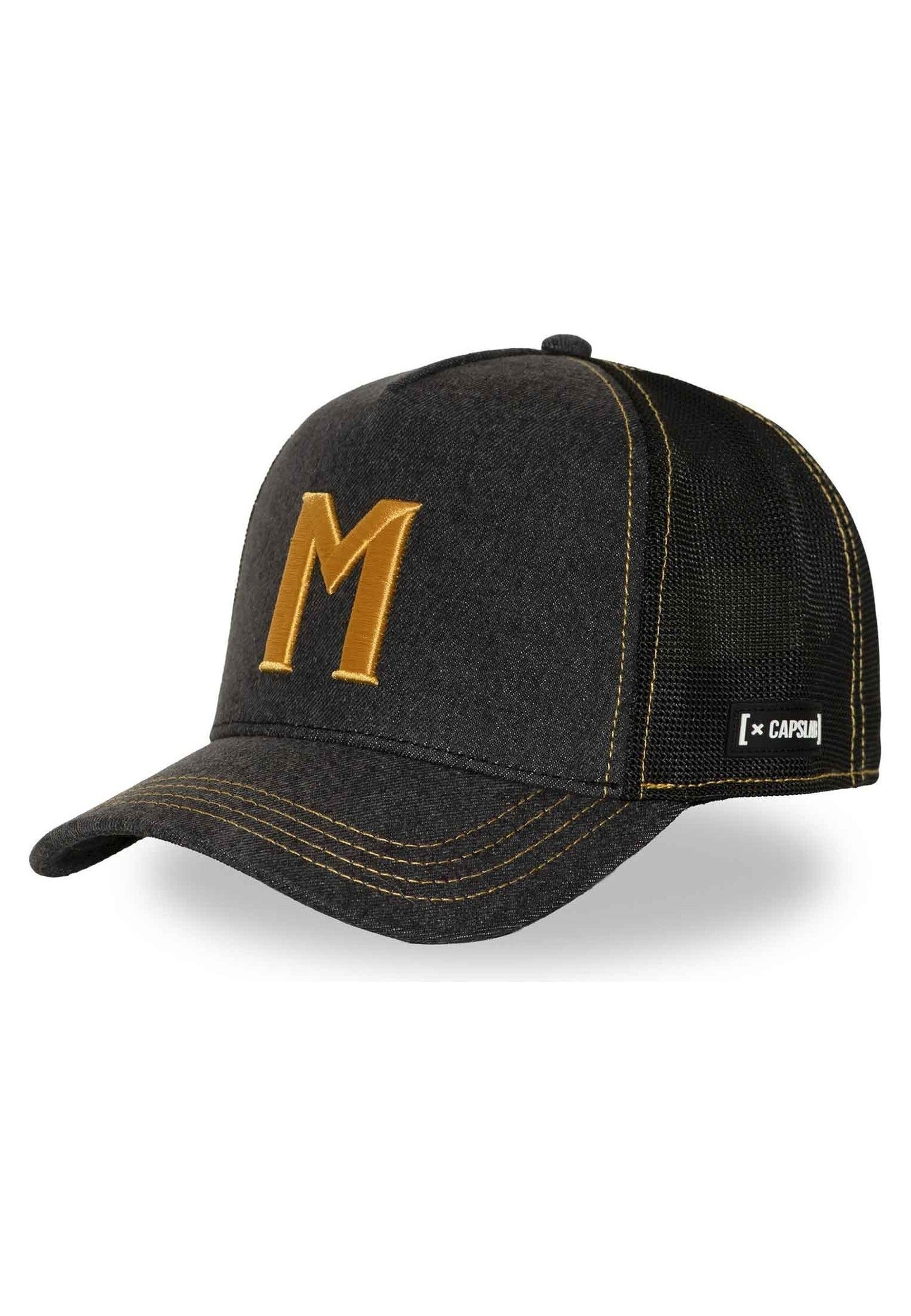 GORRA CAPSLAB NEGRA DENIM MARK LENDERS LAN2 TRUCKER CAP