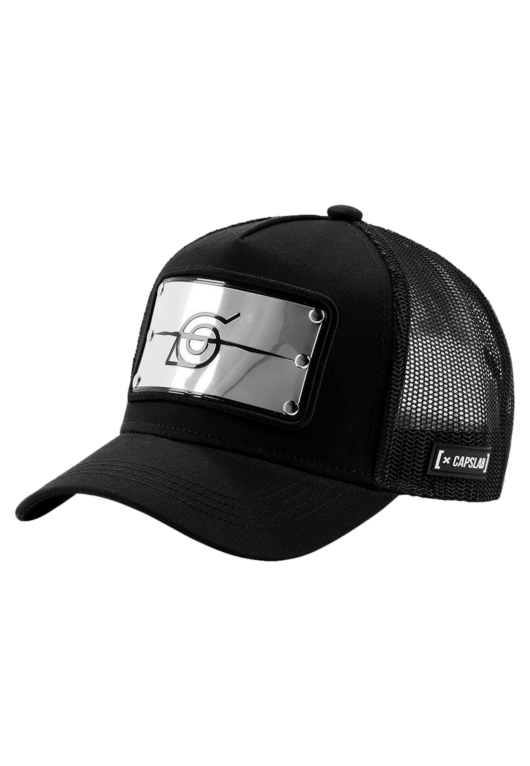 GORRA CAPSLAB NEGRA NARUTO LOGO BAN TRUCKER CAP
